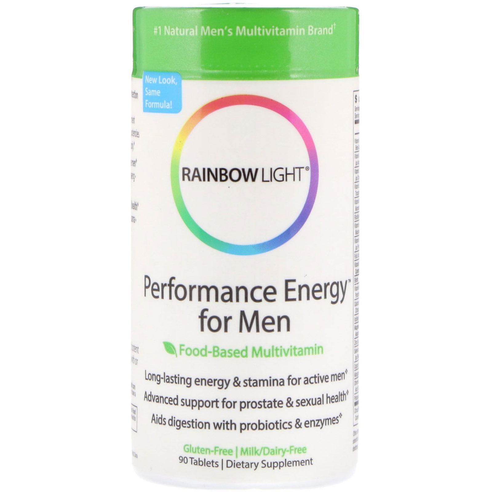 Rainbow Light, Performance Energy for Men, Multivitamínico proveniente de alimentos, 90 comprimidos