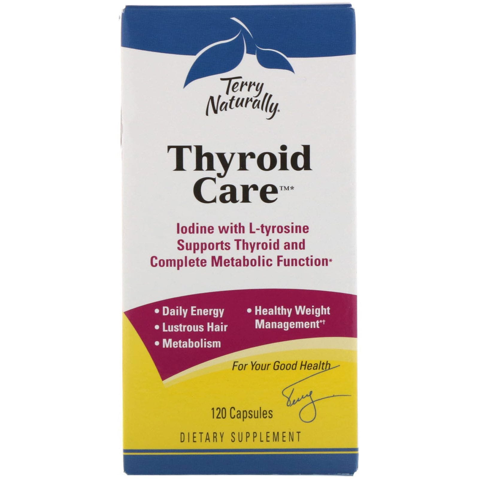 Terry Naturally, Cuidado de la Tiroides, 120 Cápsulas