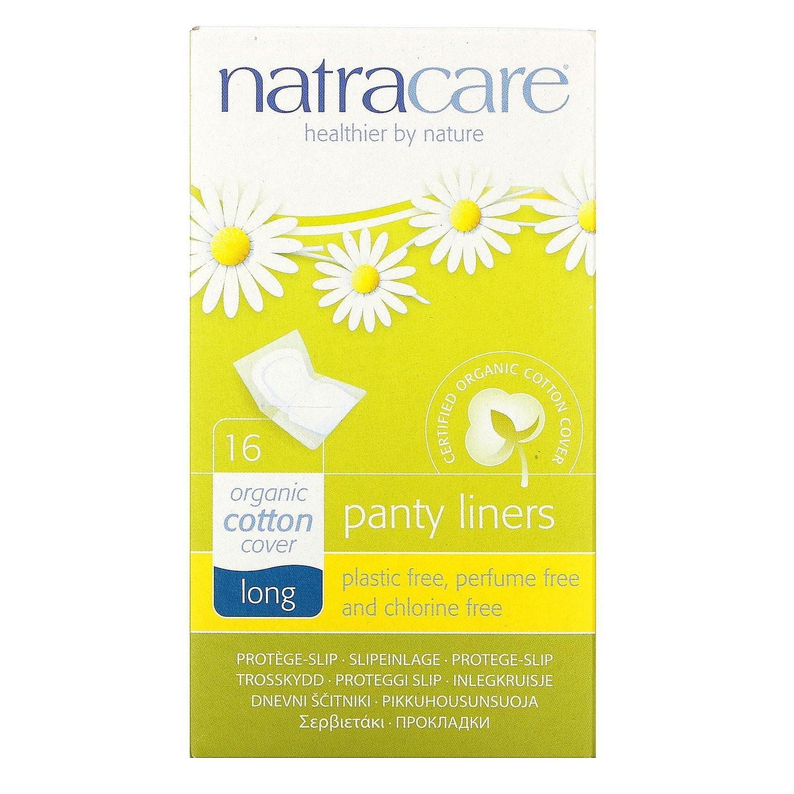 Natracare, Protectores diarios, Orgánicos y naturales, Largo, 16 protectores