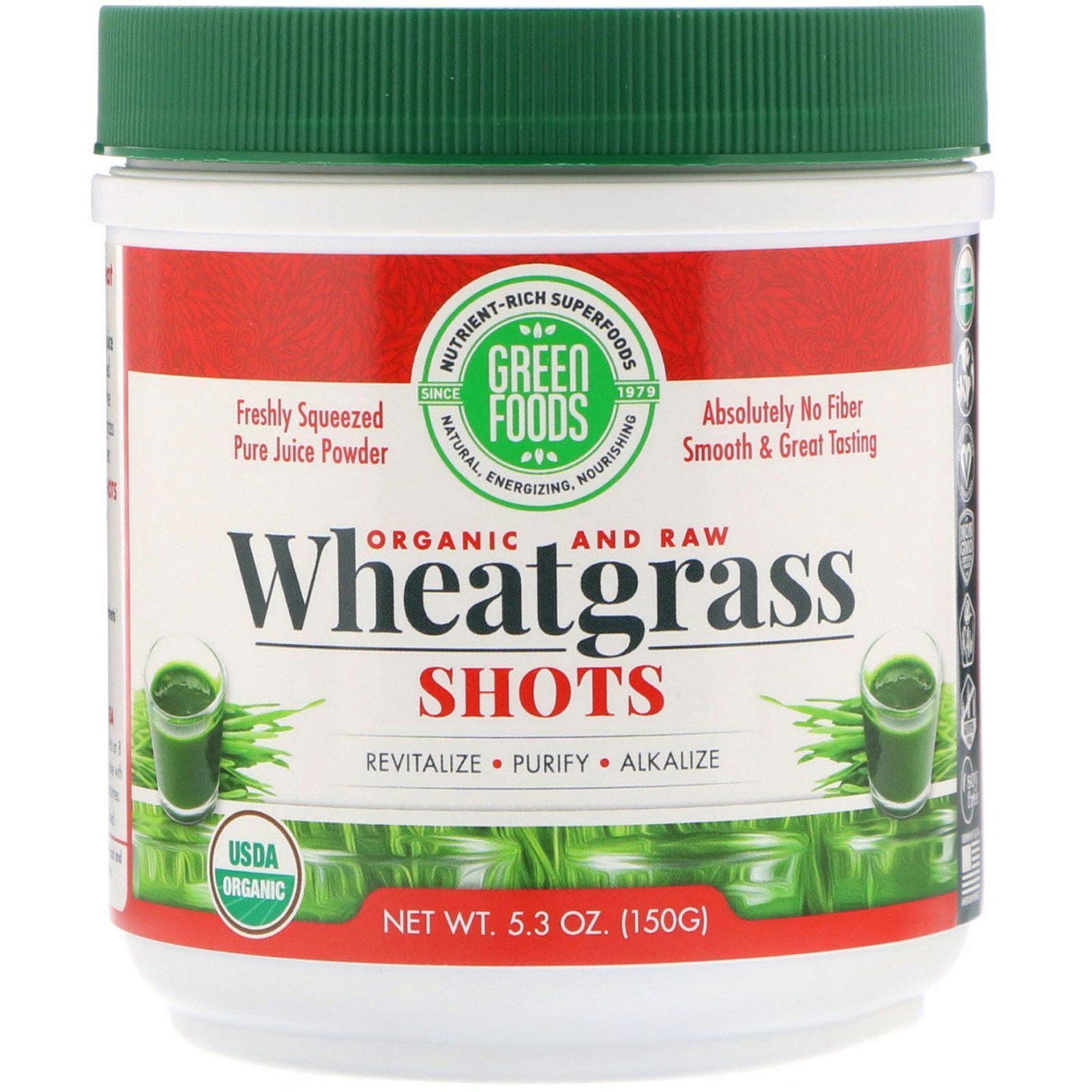 Green Foods, Organic & Raw, Shots de Pasto de Trigo, 5.3 oz (150 g)