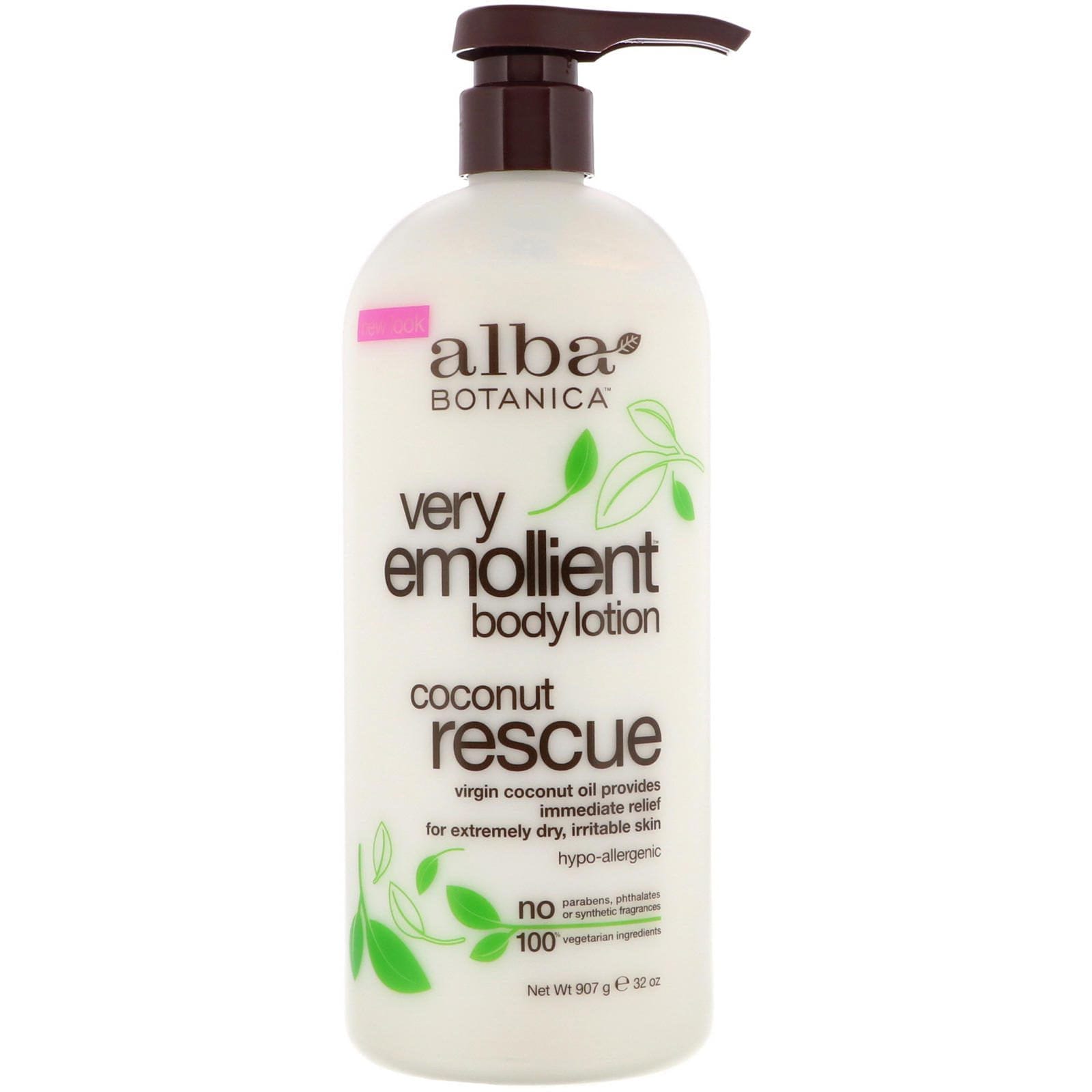 Alba Botanica, Loción corporal emoliente, rescate de cocos, 32 oz (907 g)