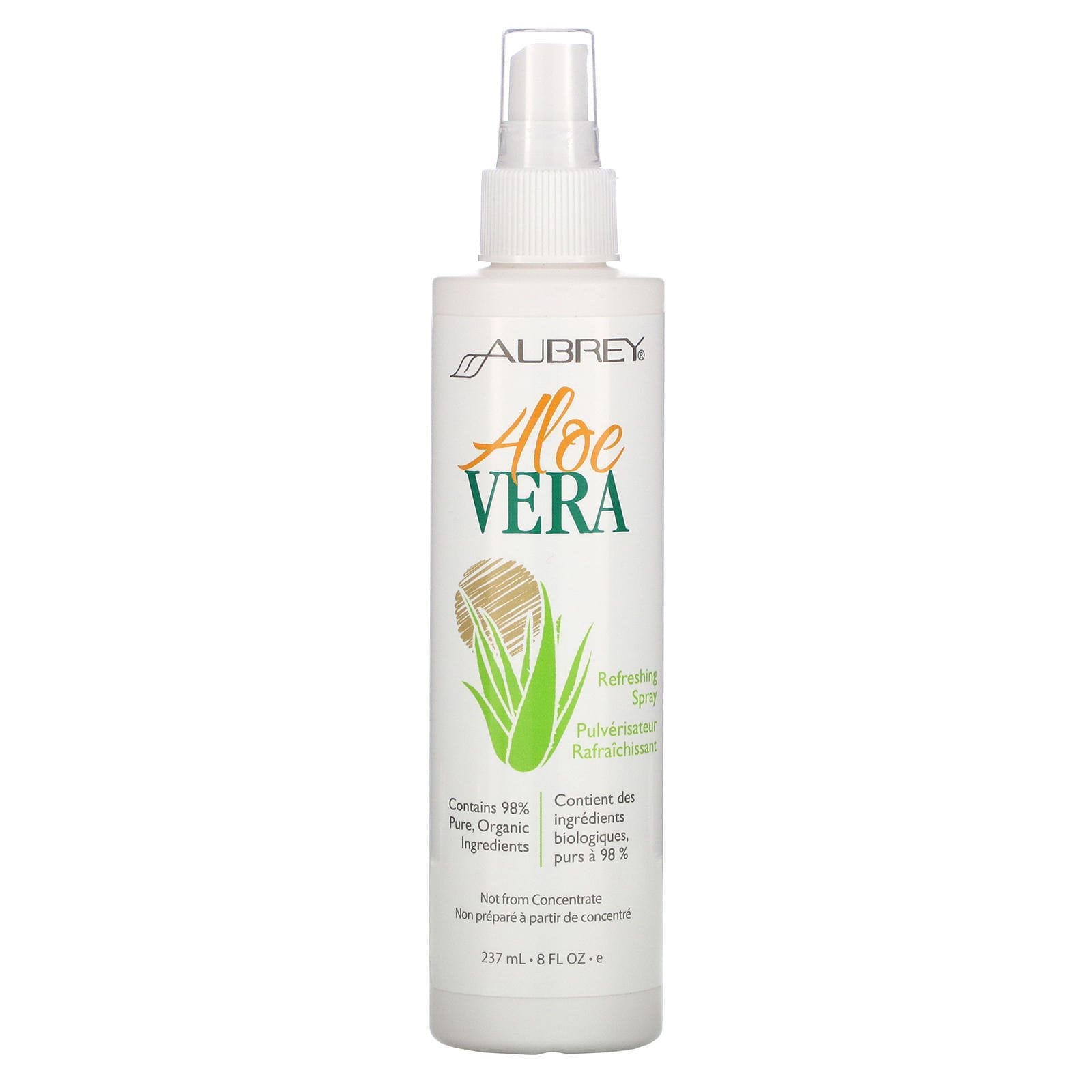 Aubrey Organics, Spray Refrescante, Aloe Vera, 8 fl oz (237 ml)