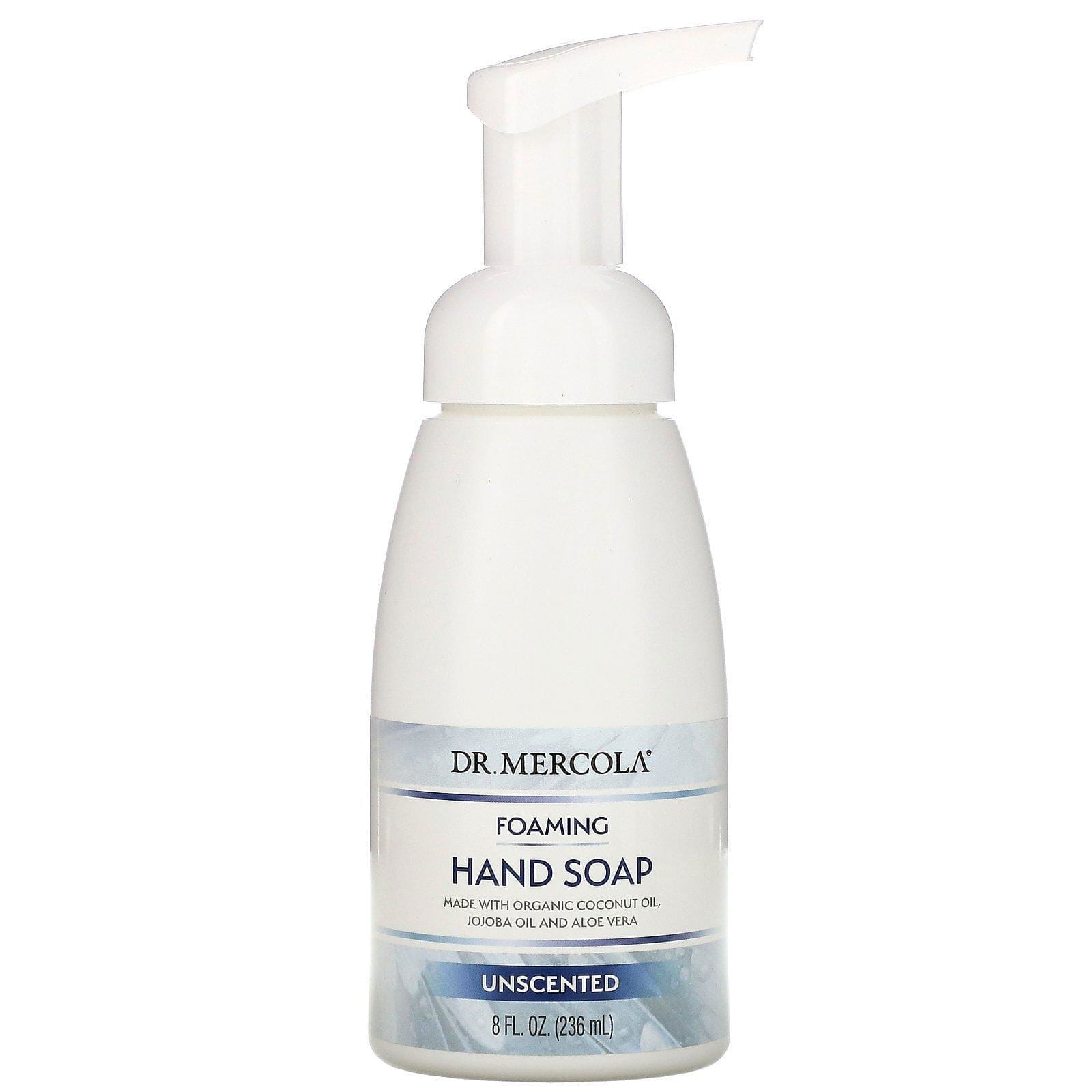Dr. Mercola, jabón para manos espumante, sin aroma, 7 fl. Oz (207 ml)