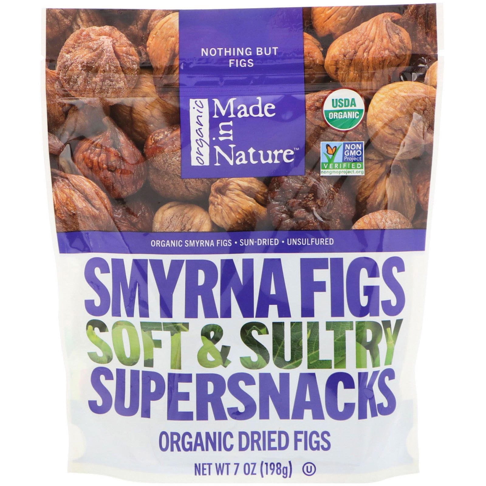 Made in Nature, Orgánicos, Higos de Esmirna, Supersnacks suaves y seductores, 7 oz (198 g)