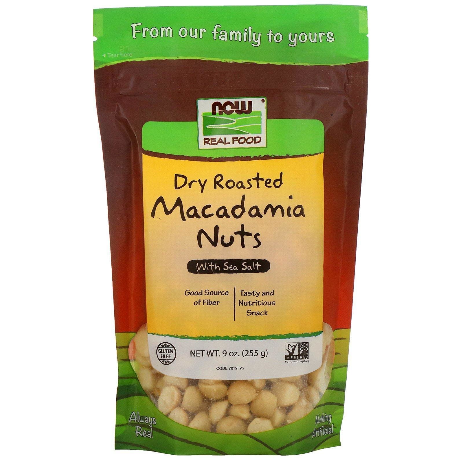Now Foods, Nueces de Macadamia, Rostizadas, Saladas, 9 oz (255 g)
