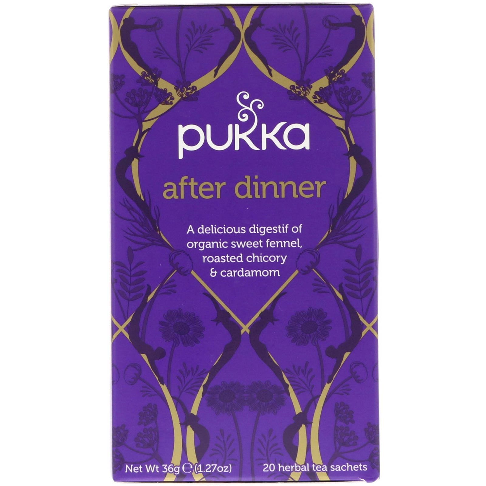 Pukka Herbs, Después de cenar, 20 bolsas de té de hierbas, 1.27 oz (36 g)