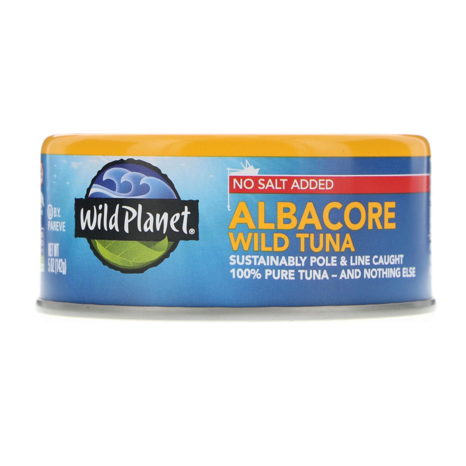 Wild Planet, Atún de albacora salvaje, sin sal añadida, 5 oz (142 g)
