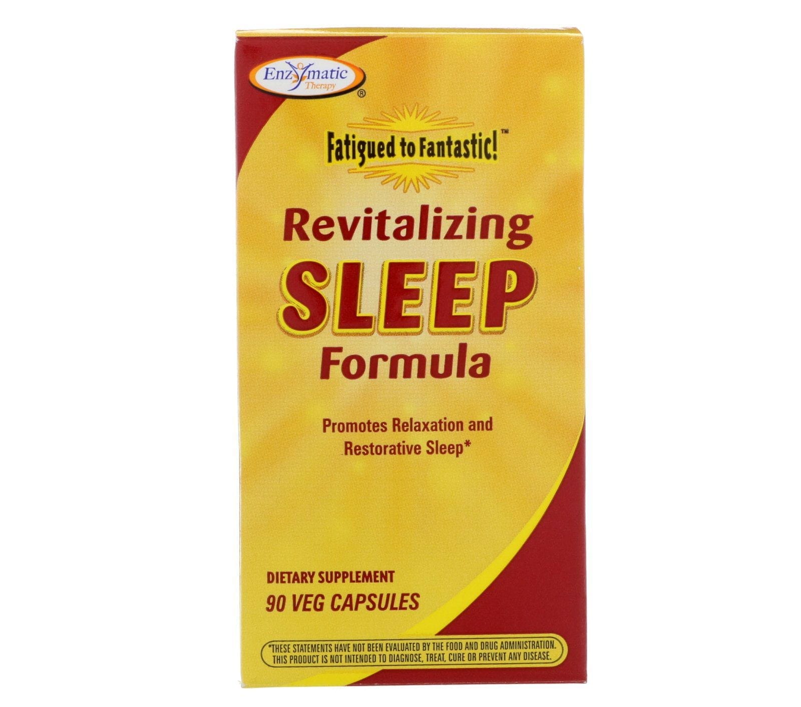Enzymatic Therapy, Fatigued to Fantastic!, Fórmula sueño revitalizador, 90 cápsulas vegetarianas