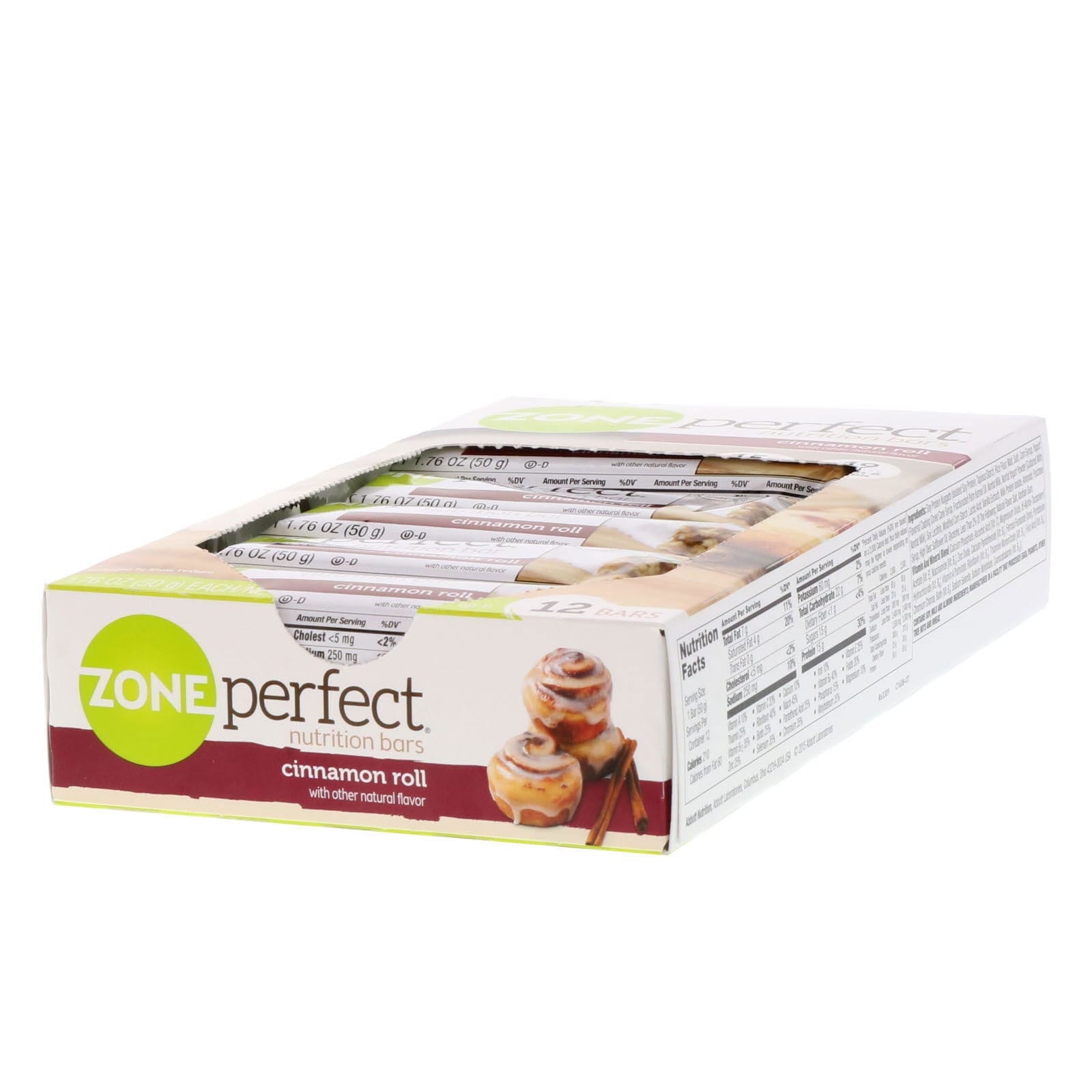ZonePerfect, Barras nutritivas, rollo de canela, 1,76 oz (50 g) cada una