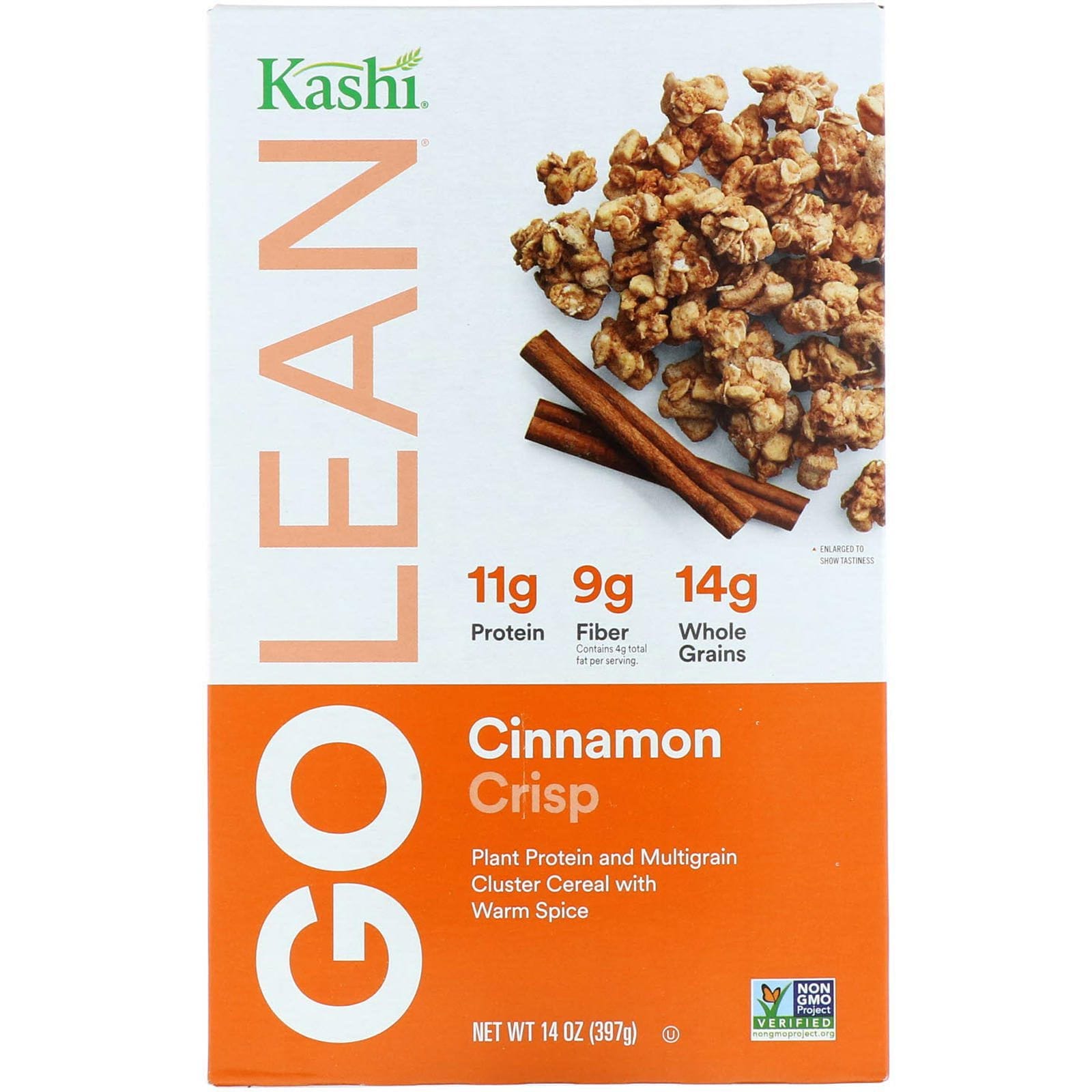 Kashi, GoLean Crisp, Mezcla de cereales con endulzante natural, Sabor canela, (397 g)