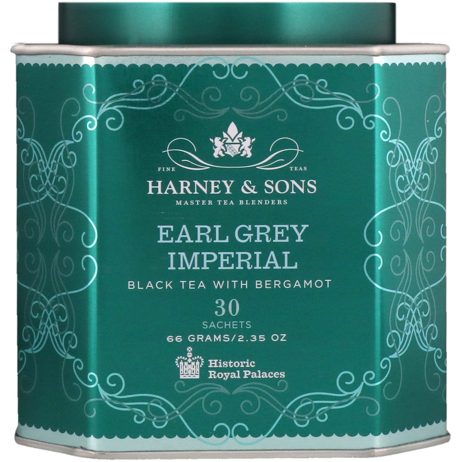 Harney & Sons, Earl Grey Imperial, Té negro con bergamota, 30 sobres, 2.35 oz (66 g) c/u