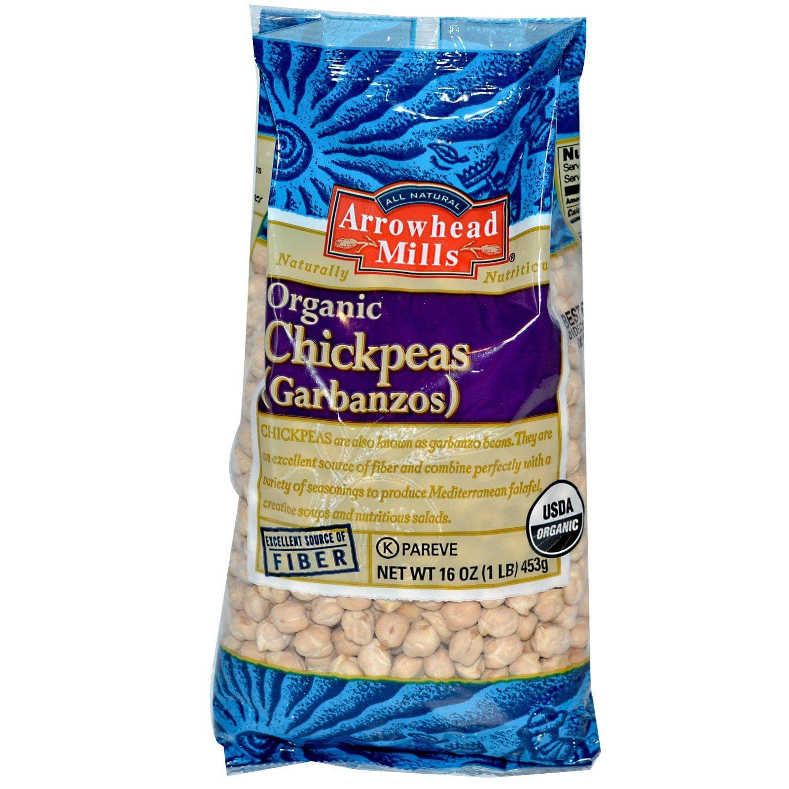 Arrowhead Mills, Garbanzos Orgánicos, 16 oz (453 g)