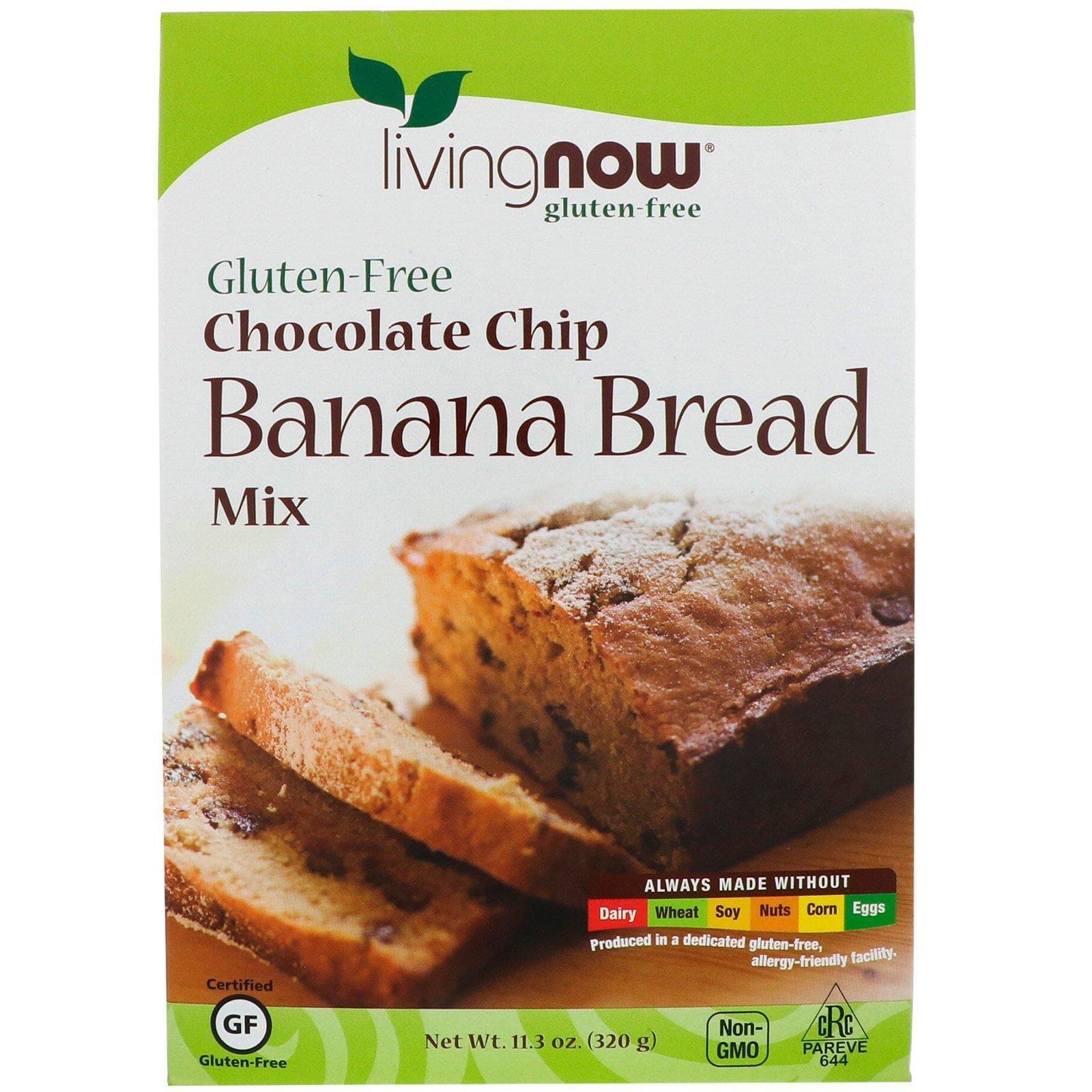Now Foods, Mezcla de pan de banana con chip de chocolate, libre de gluten, 11,3 oz (320 g)
