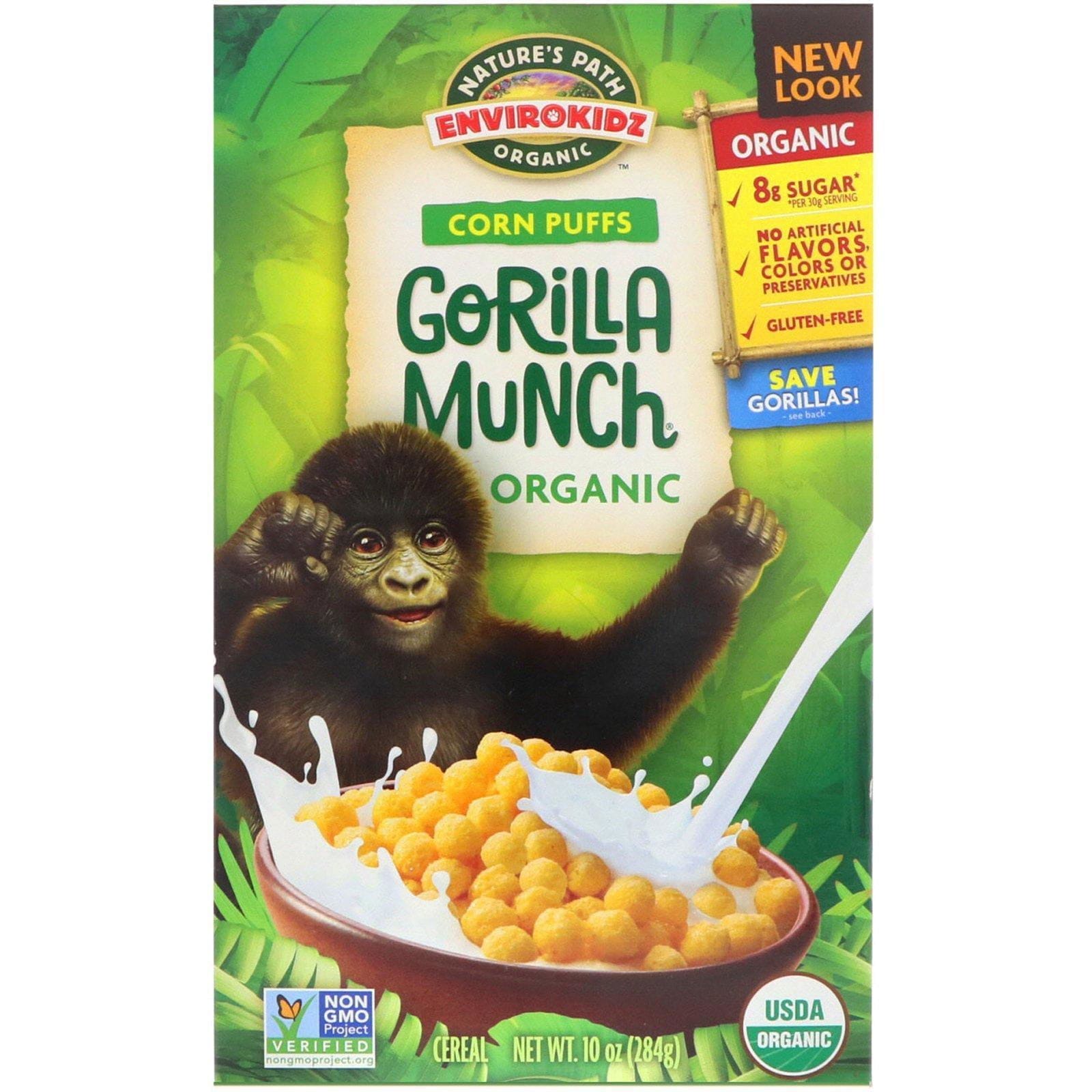 Nature's Path, EnviroKidz, delicioso cereal inflado de gorila de maíz orgánico, 284 g (10 oz)