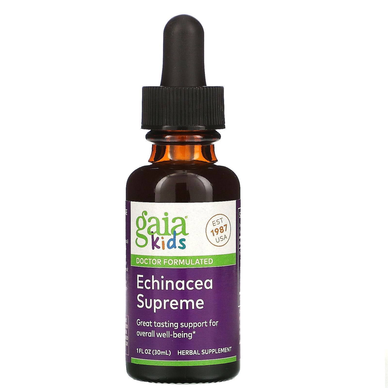 Gaia Herbs, Suplemento de equinácea suprema para niños, 30 ml (1 oz. líq.)