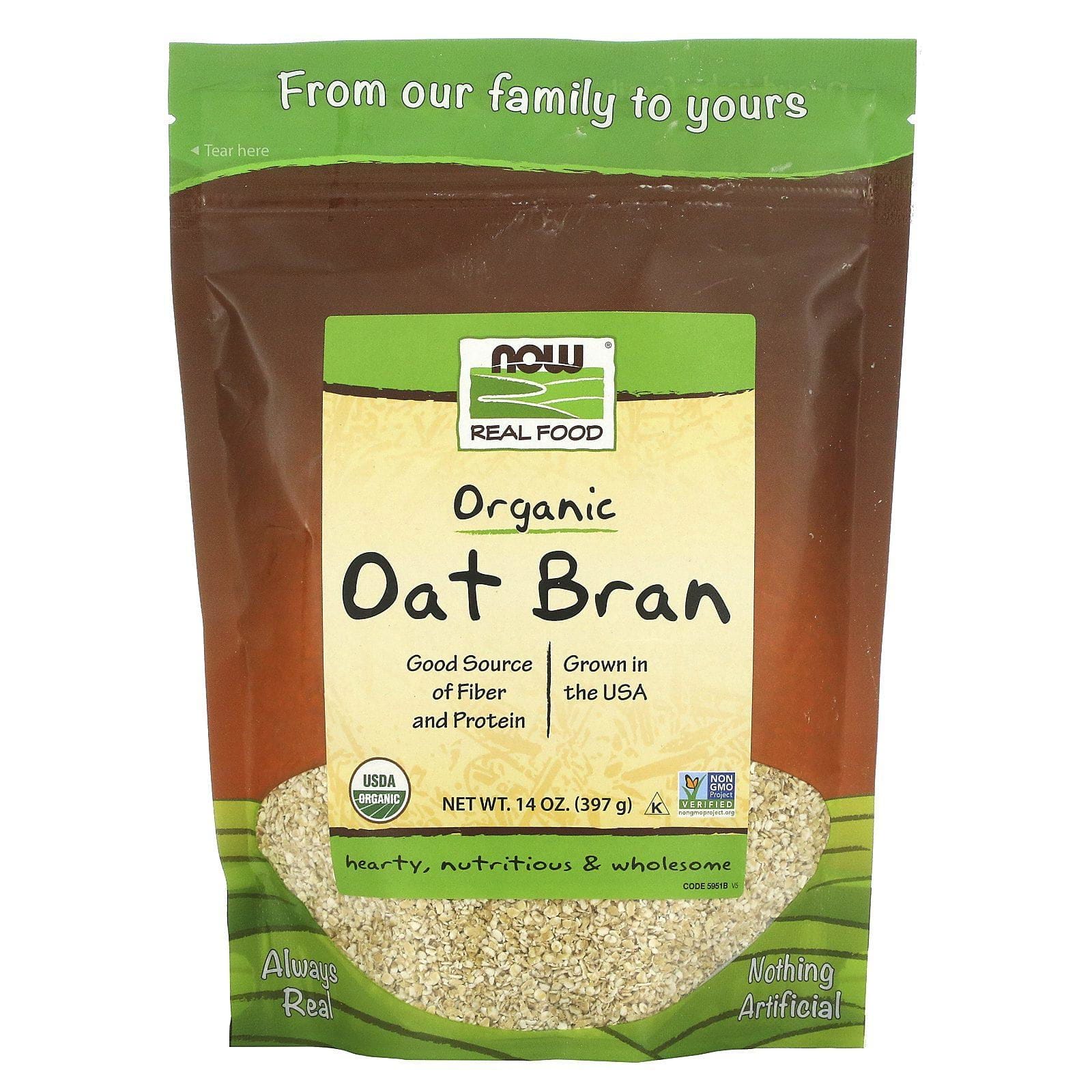Now Foods, Alimento Real, Salvado de Avena Orgánica, 397 g (14 onzas)