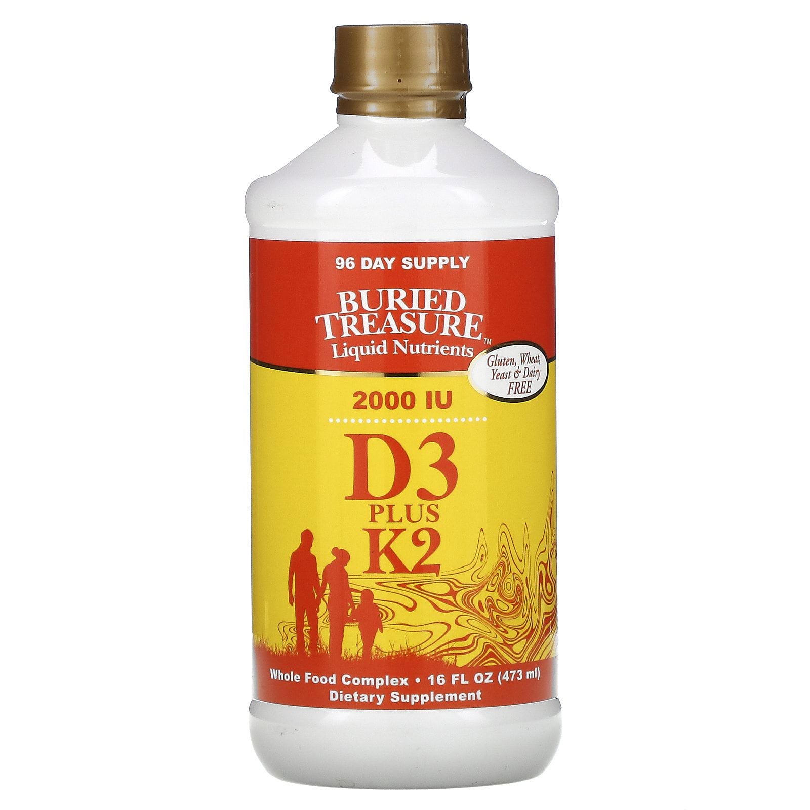 Buried Treasure, Liquid Nutrients, Vitamina D3 con K2, 2000 UI, 473 ml (16 oz. líq.)