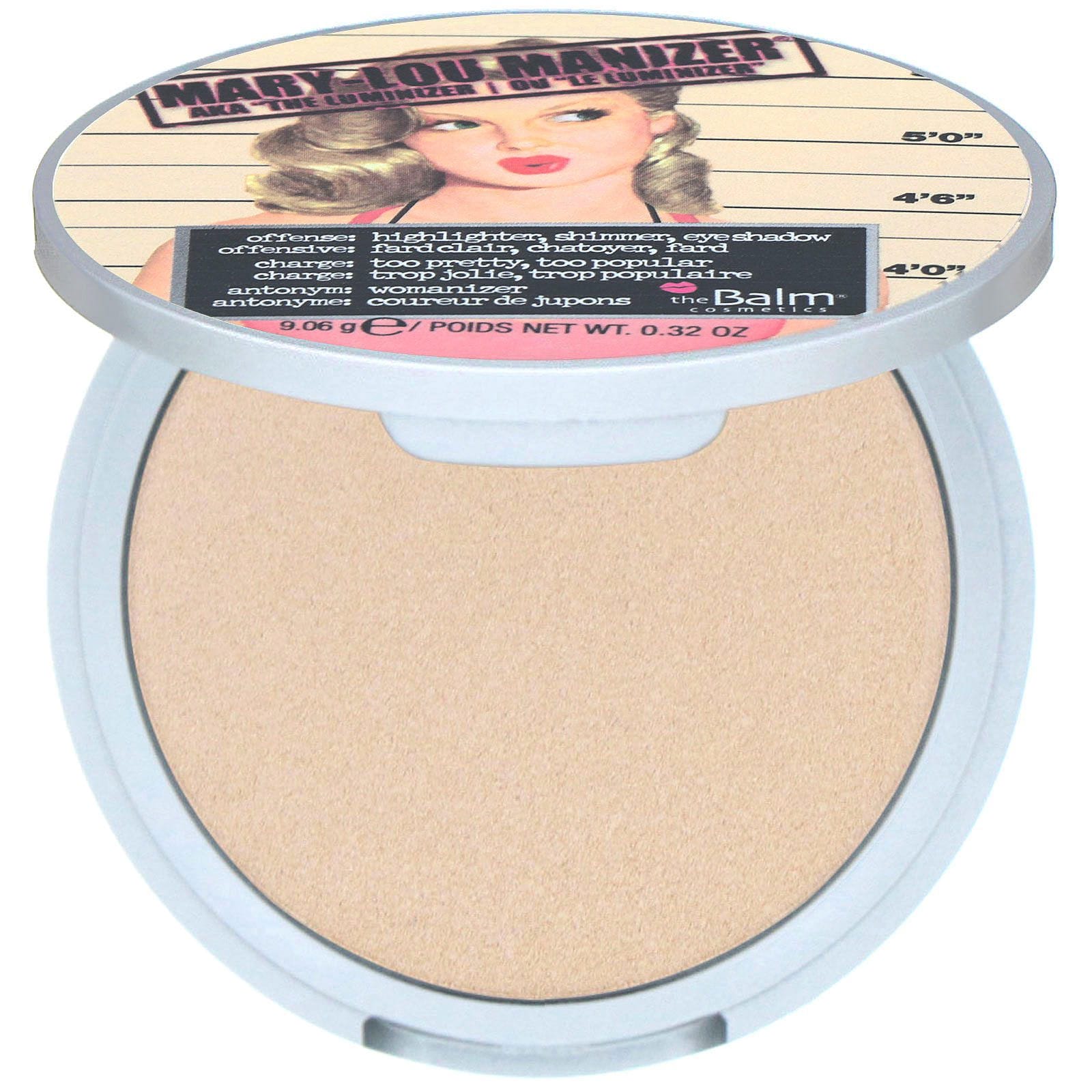 theBalm Cosmetics, Mary-Lou Manizer, Iluminador y sombra, 9,06 g (0,32 oz)
