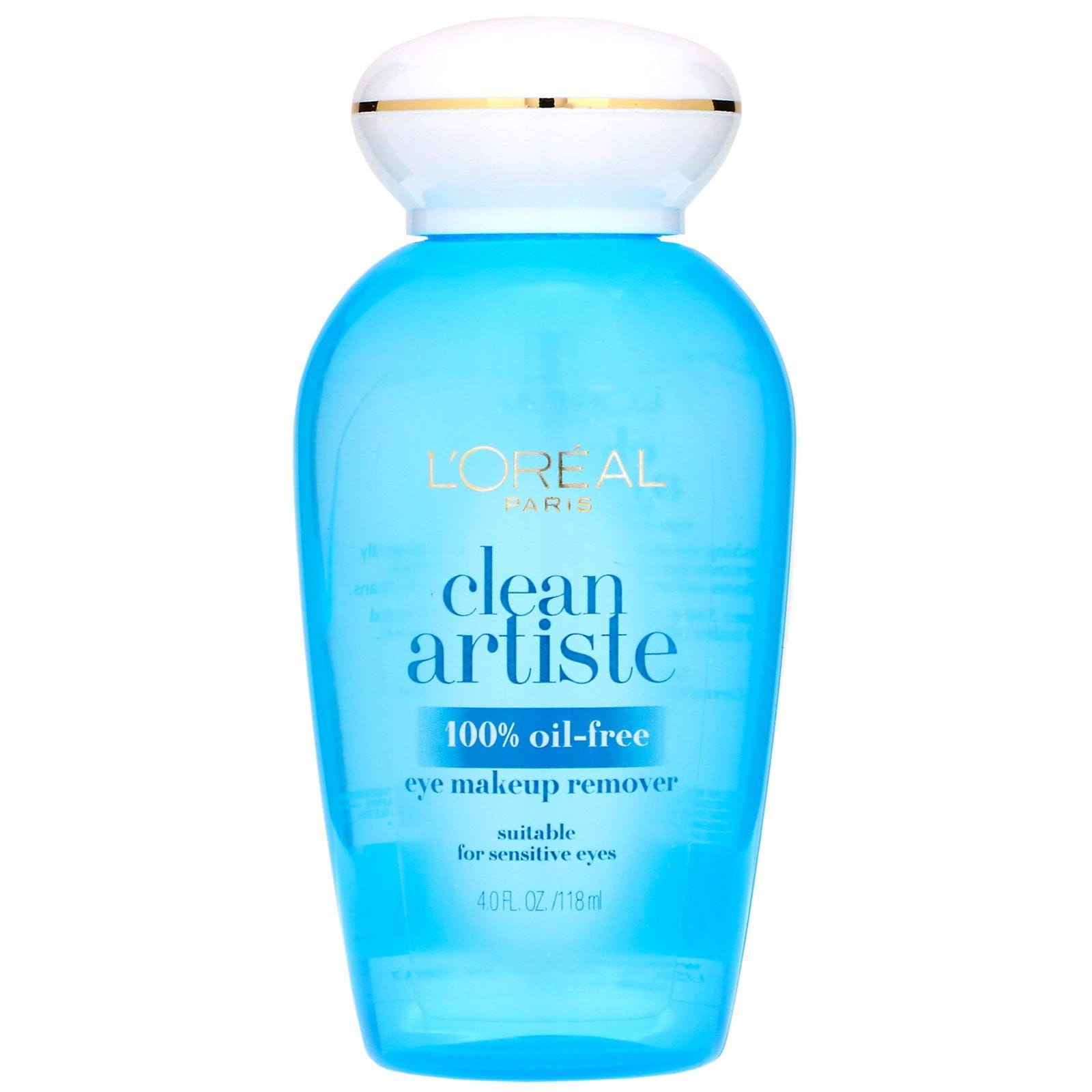 L'Oreal, Clean Artiste, Desmaquillante para ojos sensibles, 118 ml (4 oz. líq.)