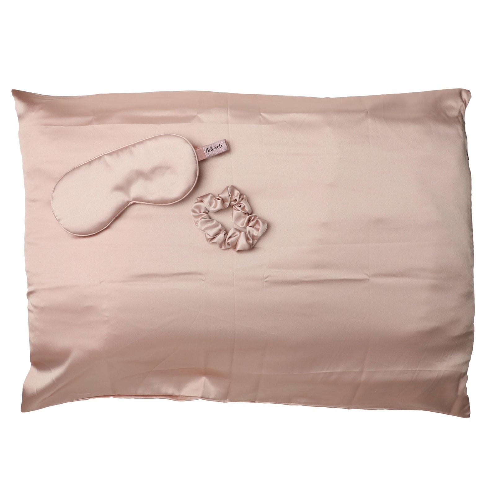 Kitsch, Set de satén para dormir, Rosado, Set de 3 piezas