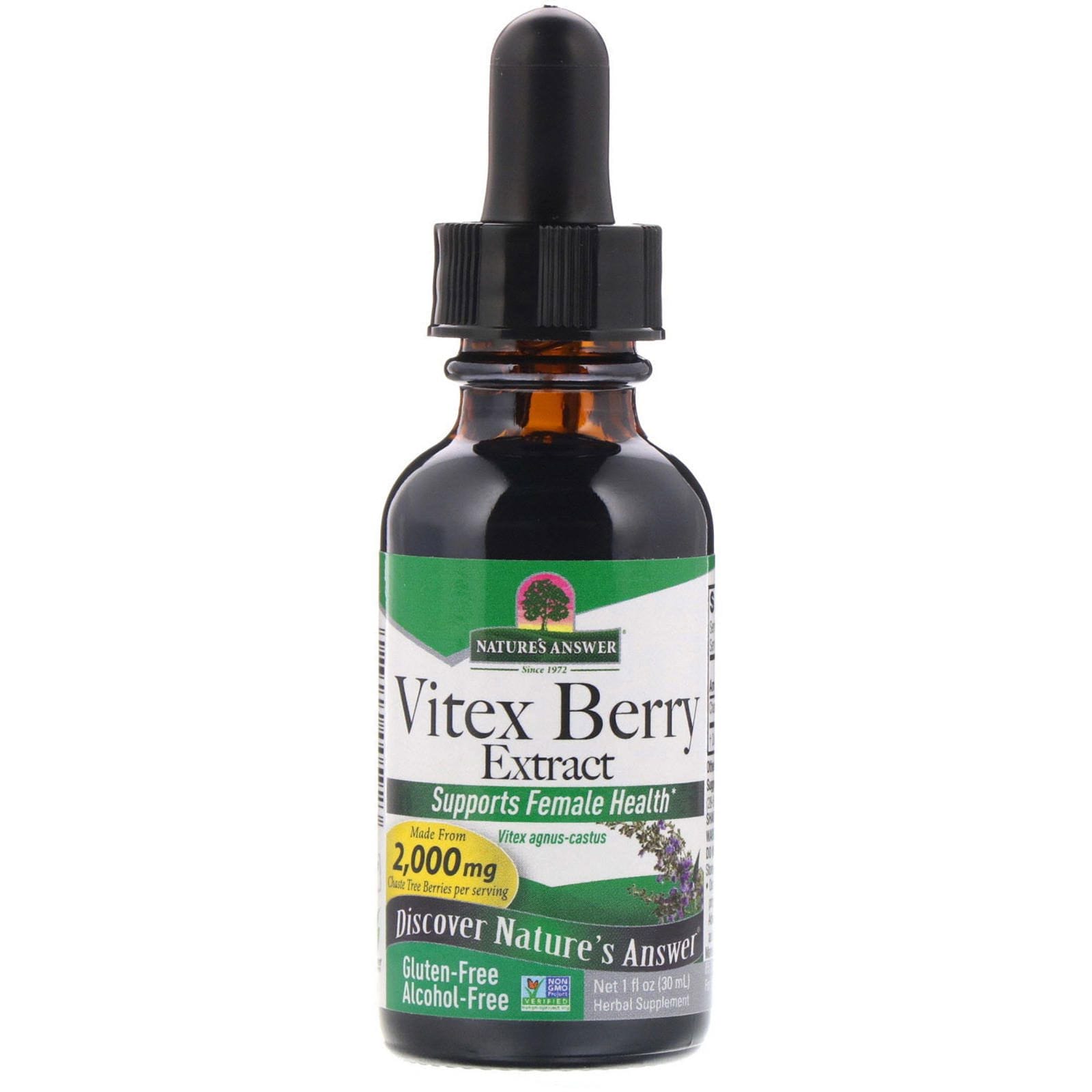 Nature's Answer, Vitex Berry Extract, Alcohol-Free, 2,000 mg, 1 fl oz (30 ml)