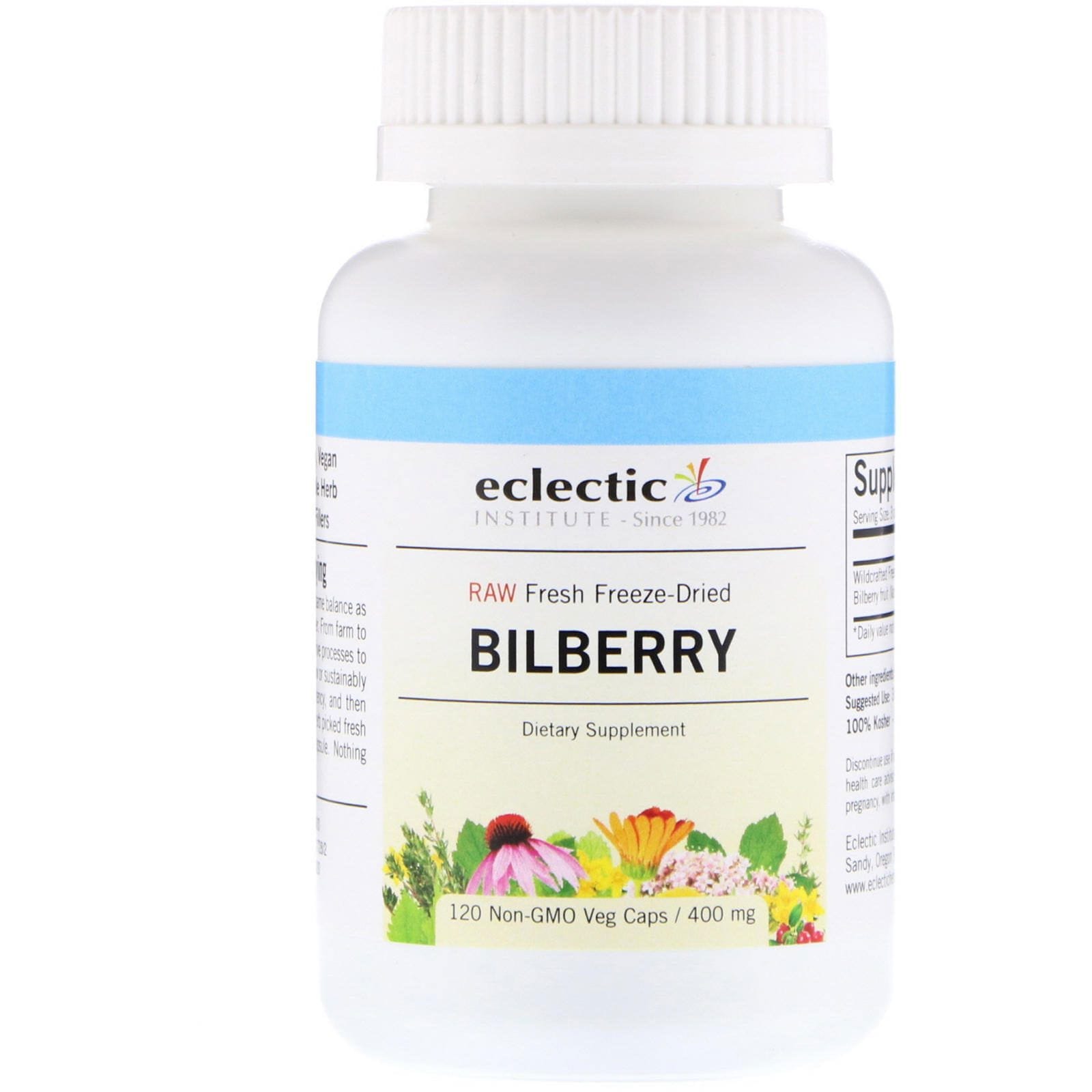 Eclectic Institute, Bilberry, 400 mg, 120 Non-GMO Veg Caps