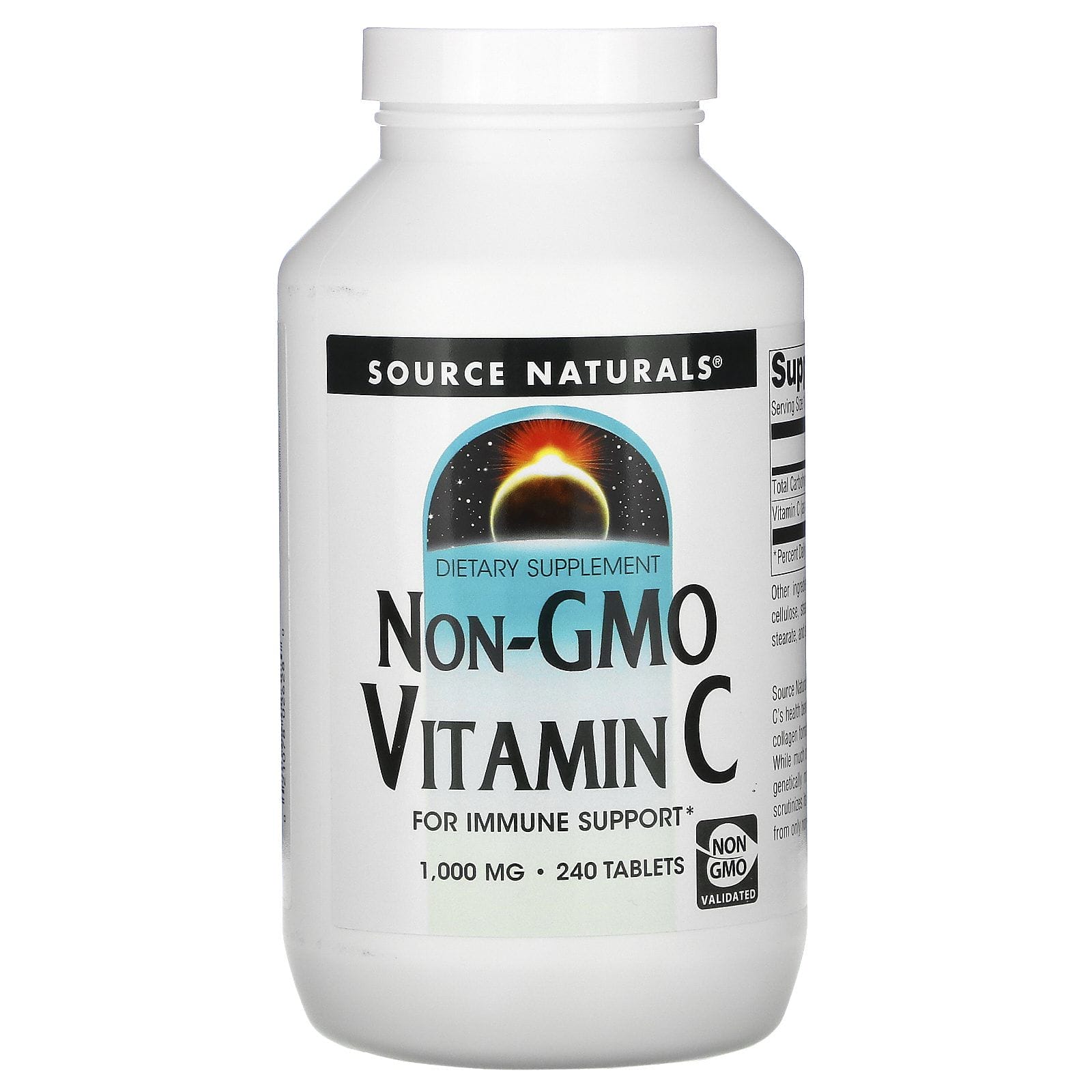 Source Naturals, Vitamina C sin GMO, 1,000 mg, 240 tabletas