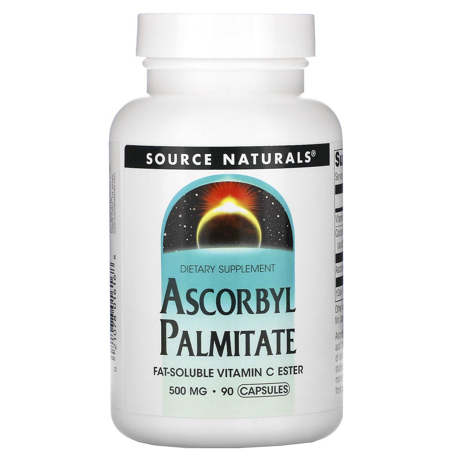 Source Naturals, Palmitato de ascorbilo, 500 mg, 90 cápsulas