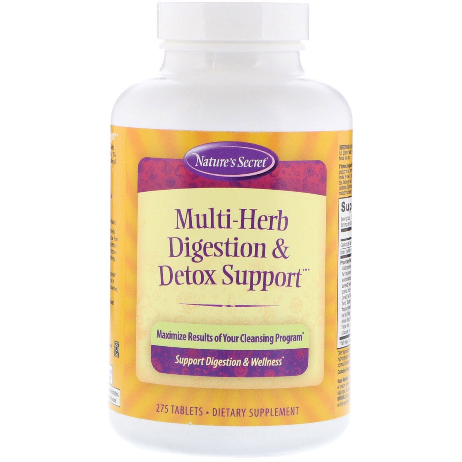 Nature's Secret, Multi-Herb Digestion & Detox Support, 275 comprimidos