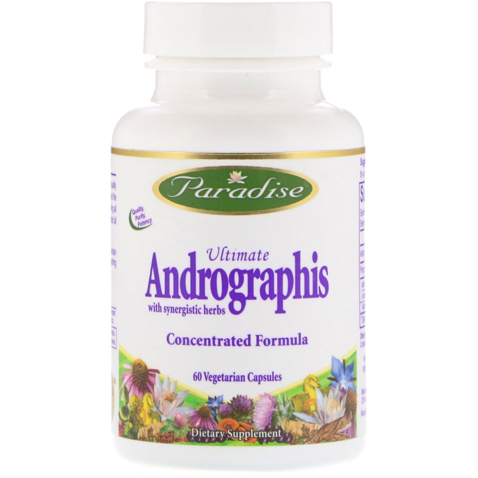 Paradise Herbs, Andrographis de máxima calidad, 60 cápsulas vegetales