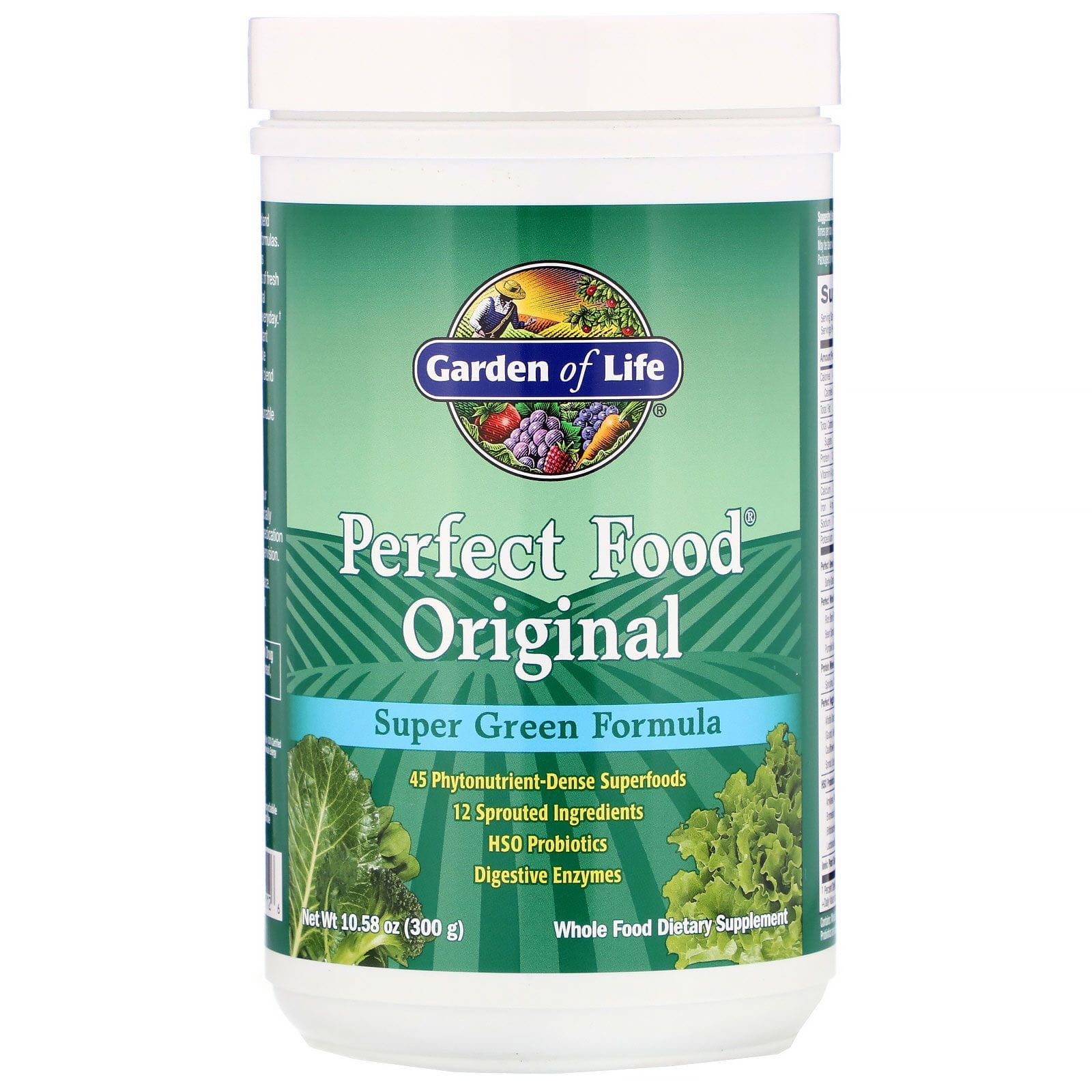 Garden of Life, Perfect Food Original, fórmula súper verde, 10.58 oz (300 g)