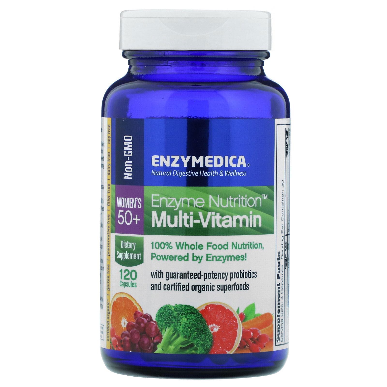 Enzymedica, Nutrición Multivitamínica de Enzimas, Mujeres Mayores de 50 años, 120 Cápsulas