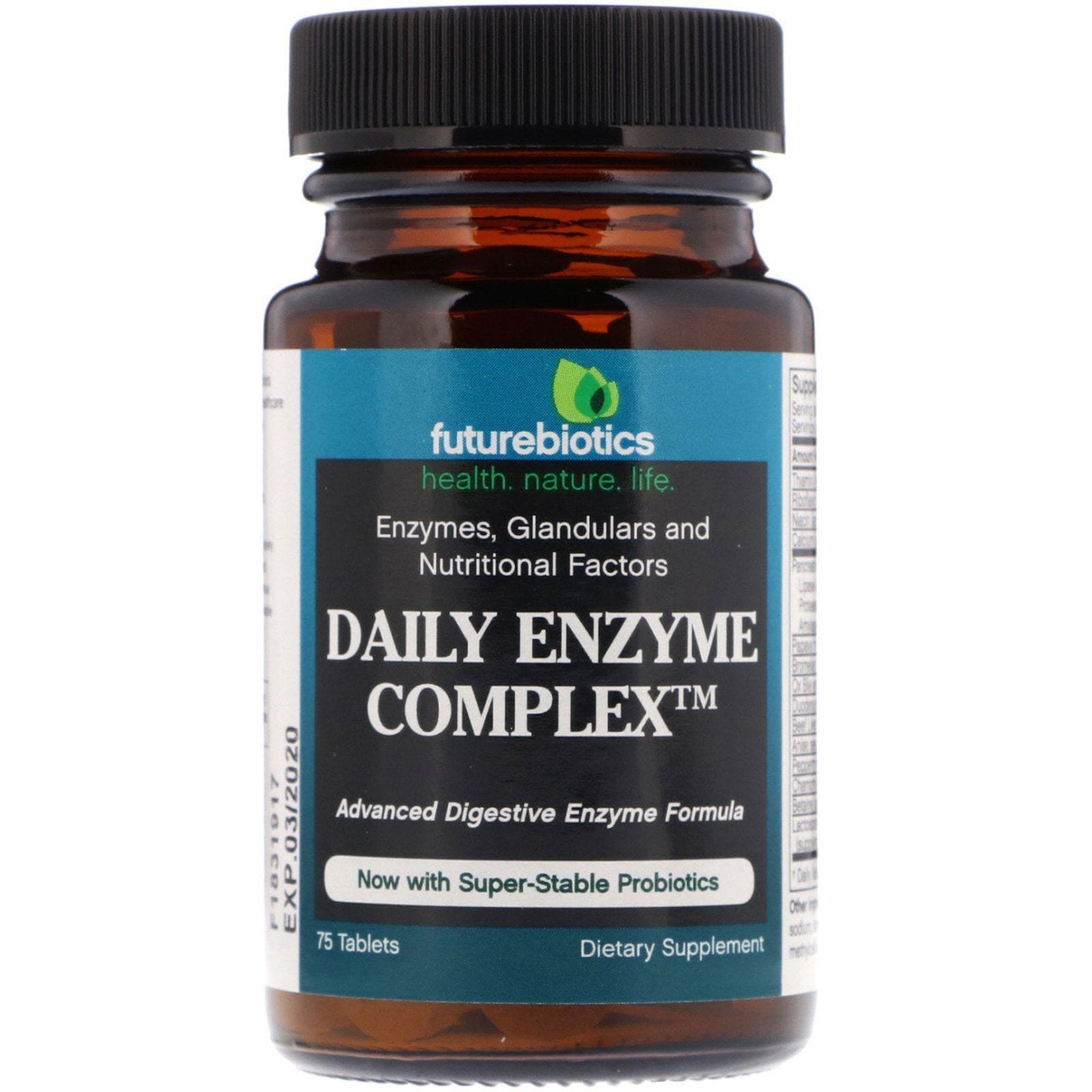 FutureBiotics, Complejo de enzimas diario, 75 tabletas