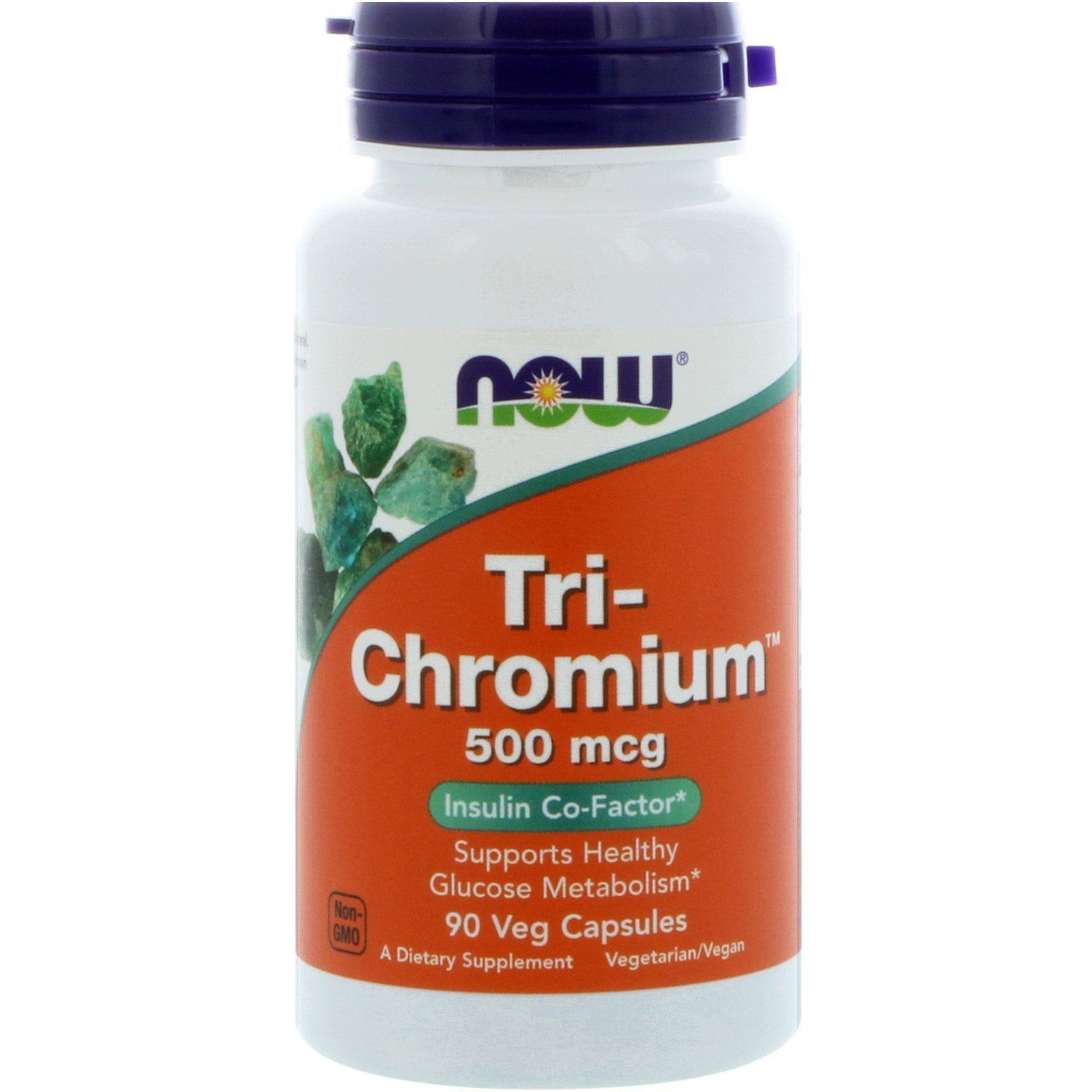 Now Foods, Tri-Chromium, 500 mcg, 90 cápsulas vegetales