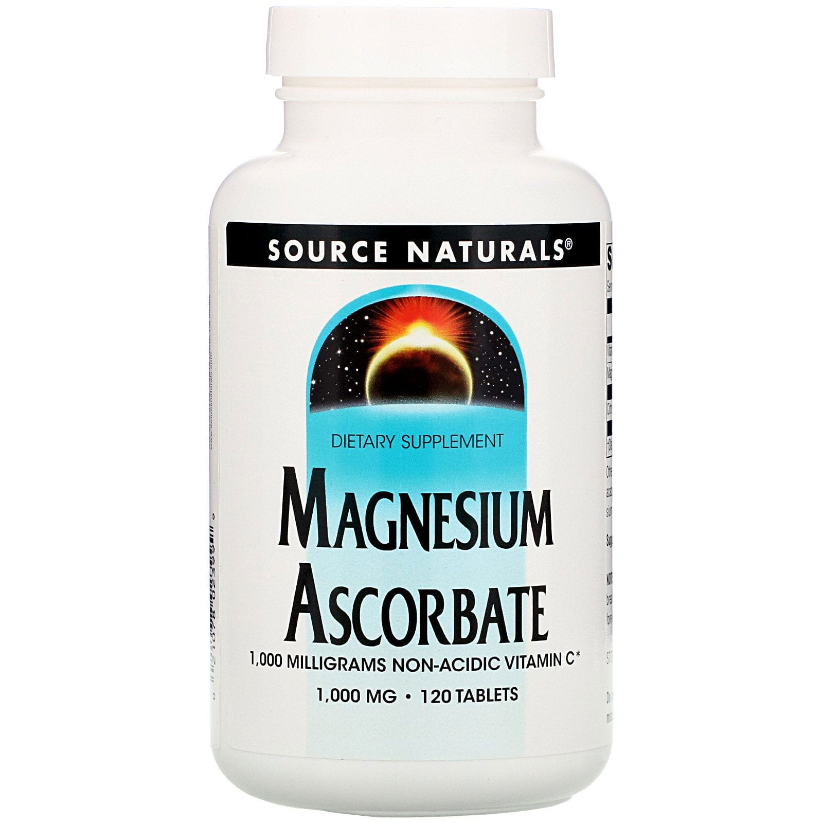 Source Naturals, Magnesium Ascorbate, 1000 mg, 120 Tabletas