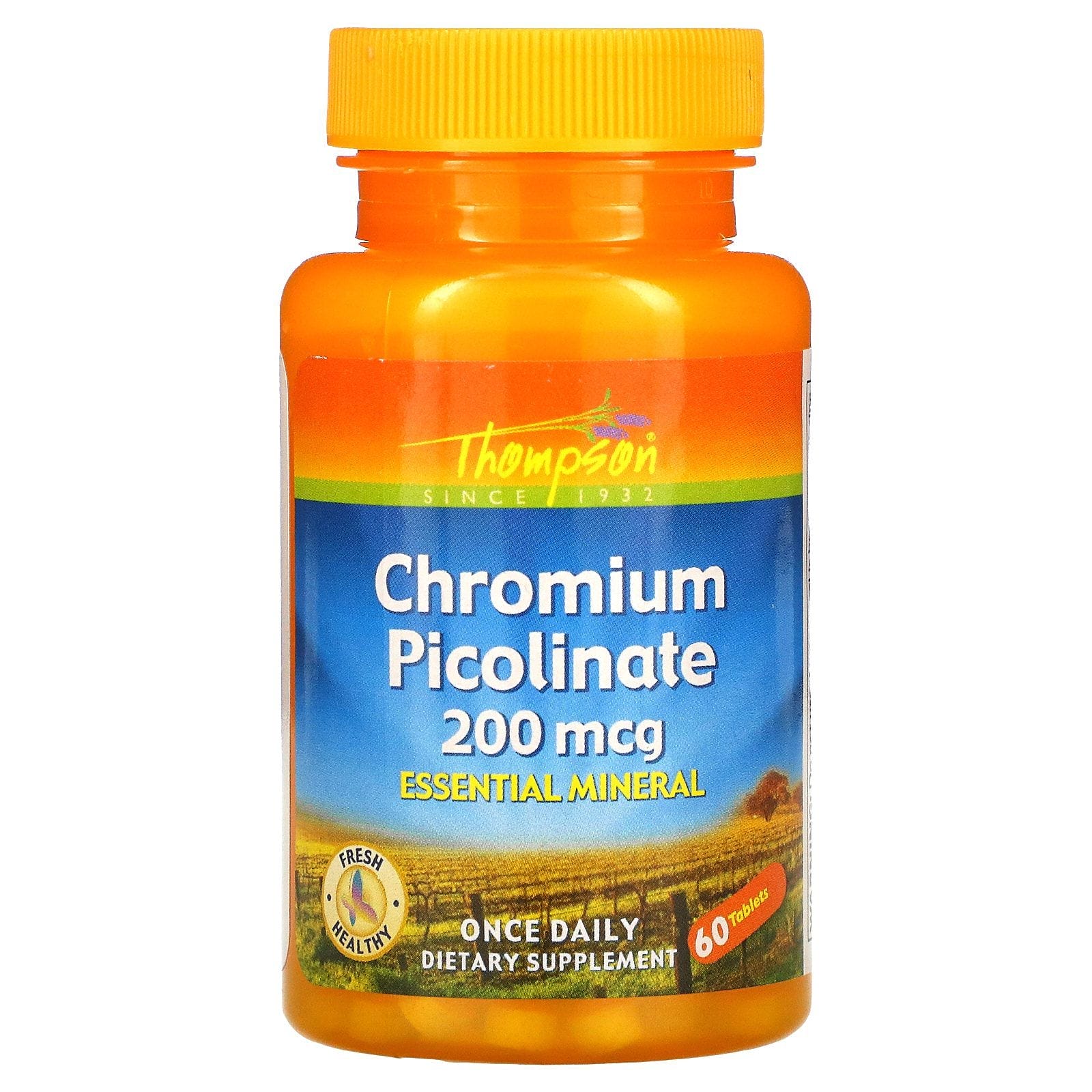 Thompson, Picolinato de cromo, 200 mcg, 60 tabletas
