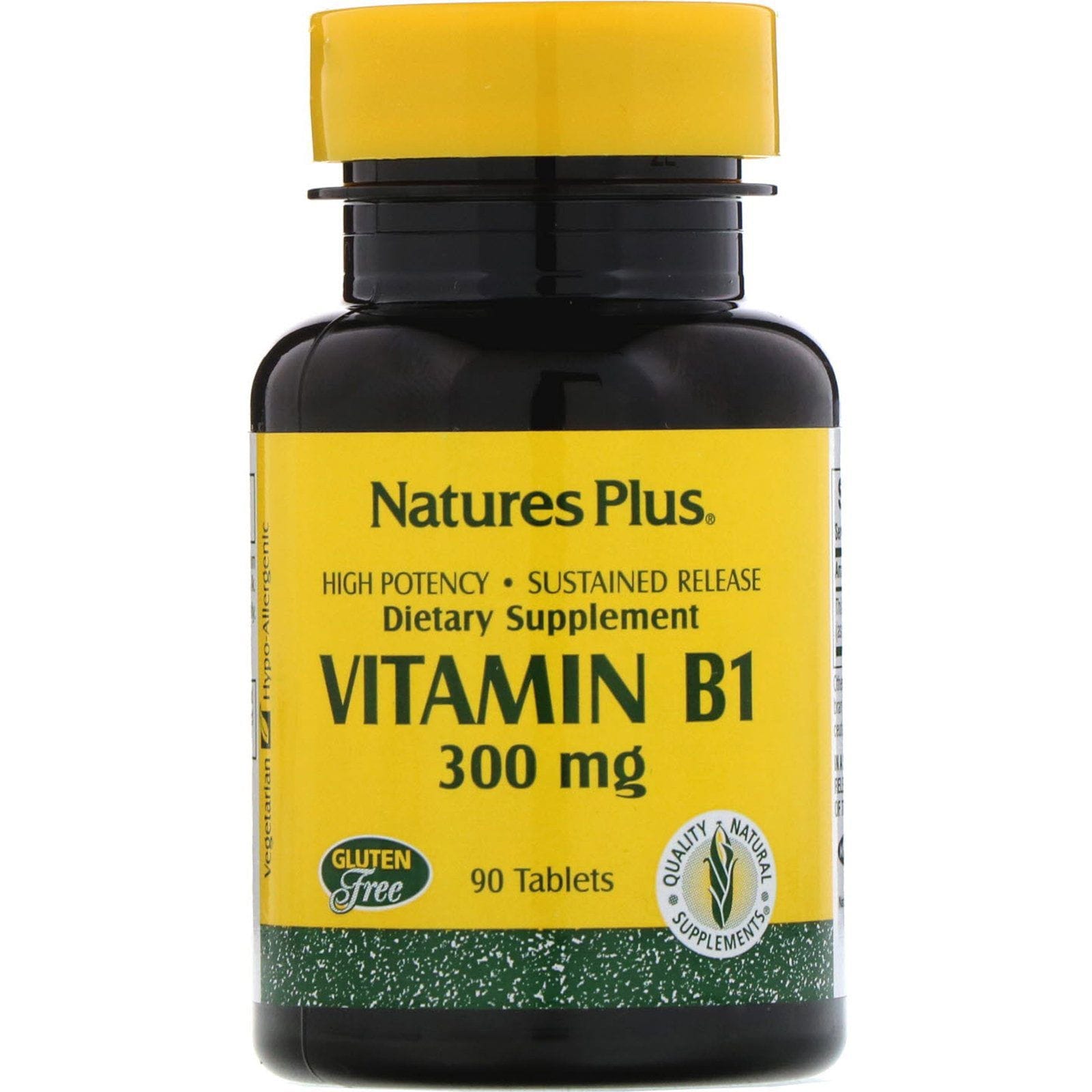 Nature's Plus, Vitamina B-1, 300 mg, 90 tabletas