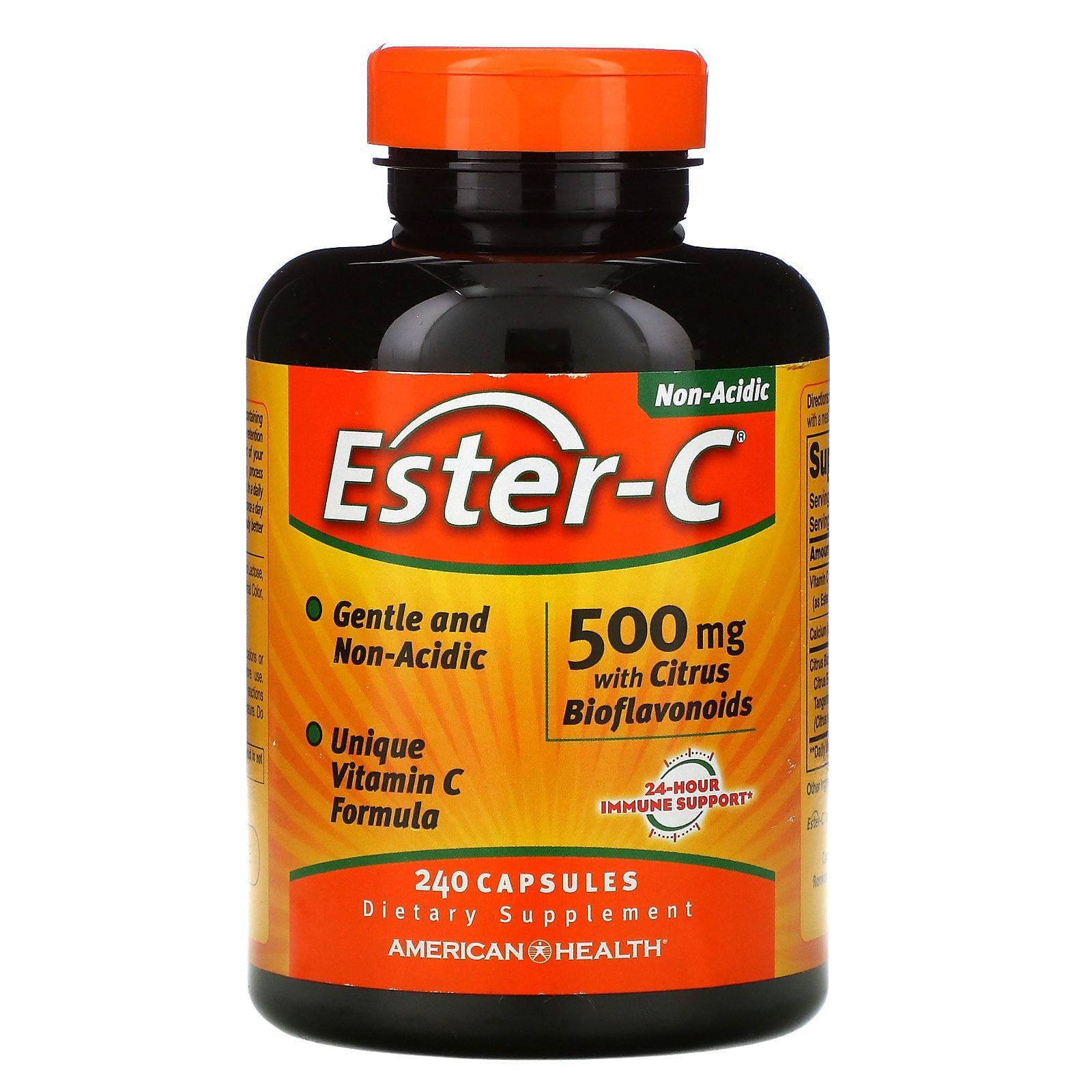 American Health, Ester-C con bioflavonoides cítricos, 500 mg, 240 cápsulas