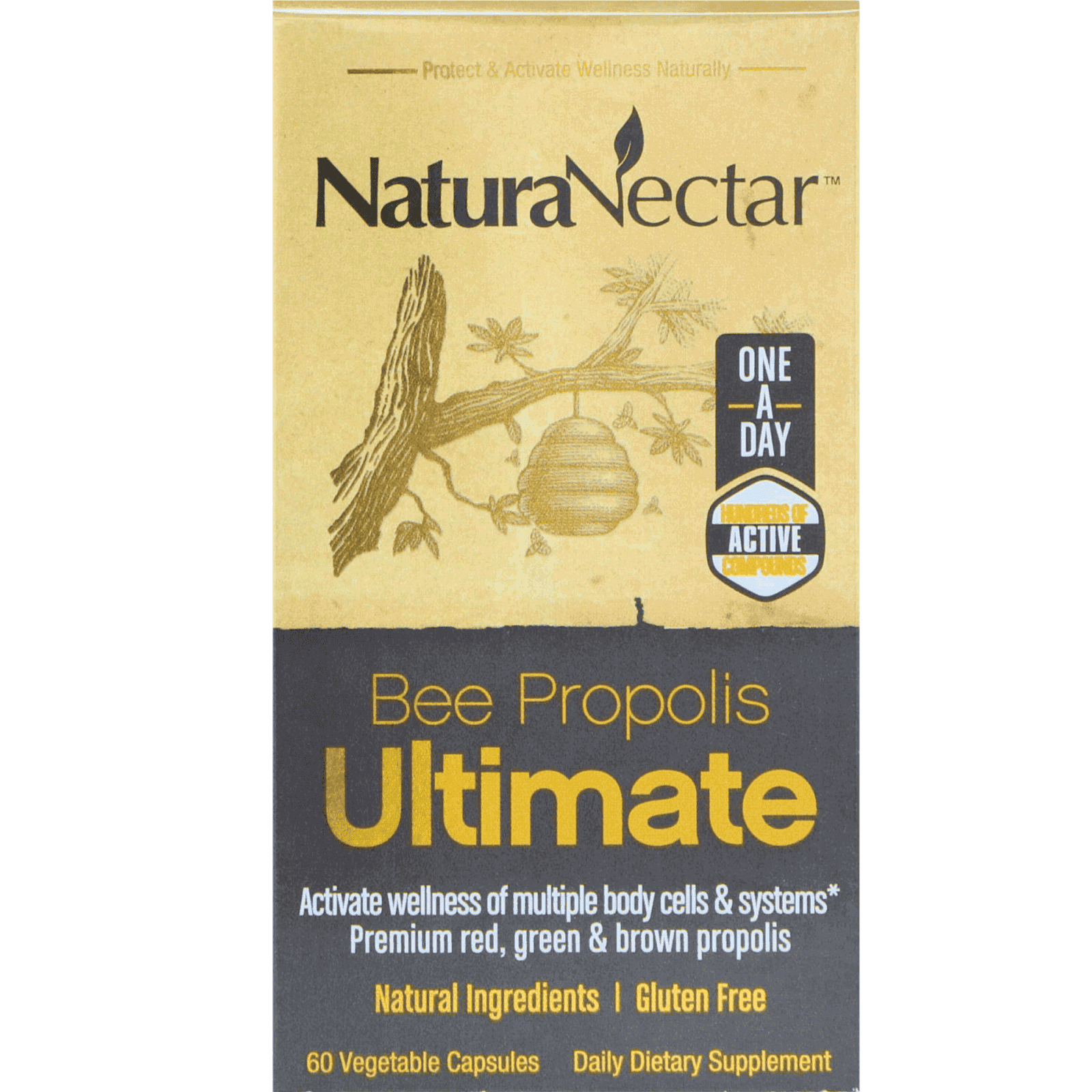 NaturaNectar, Propóleo de Abeja Ultimate, 60 cápsulas vegetales