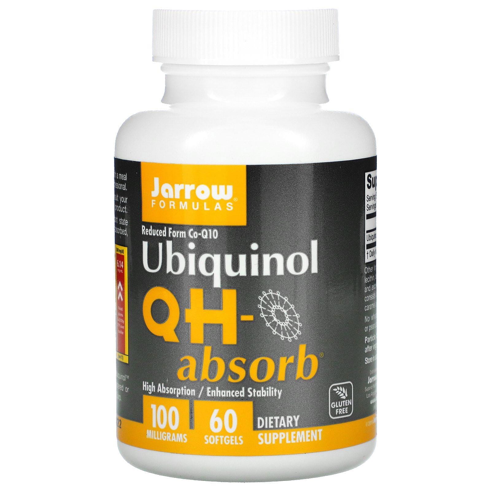 Jarrow Formulas, Ubiquinol, QH-Absorb, 100 mg, 60 cápsulas blandas