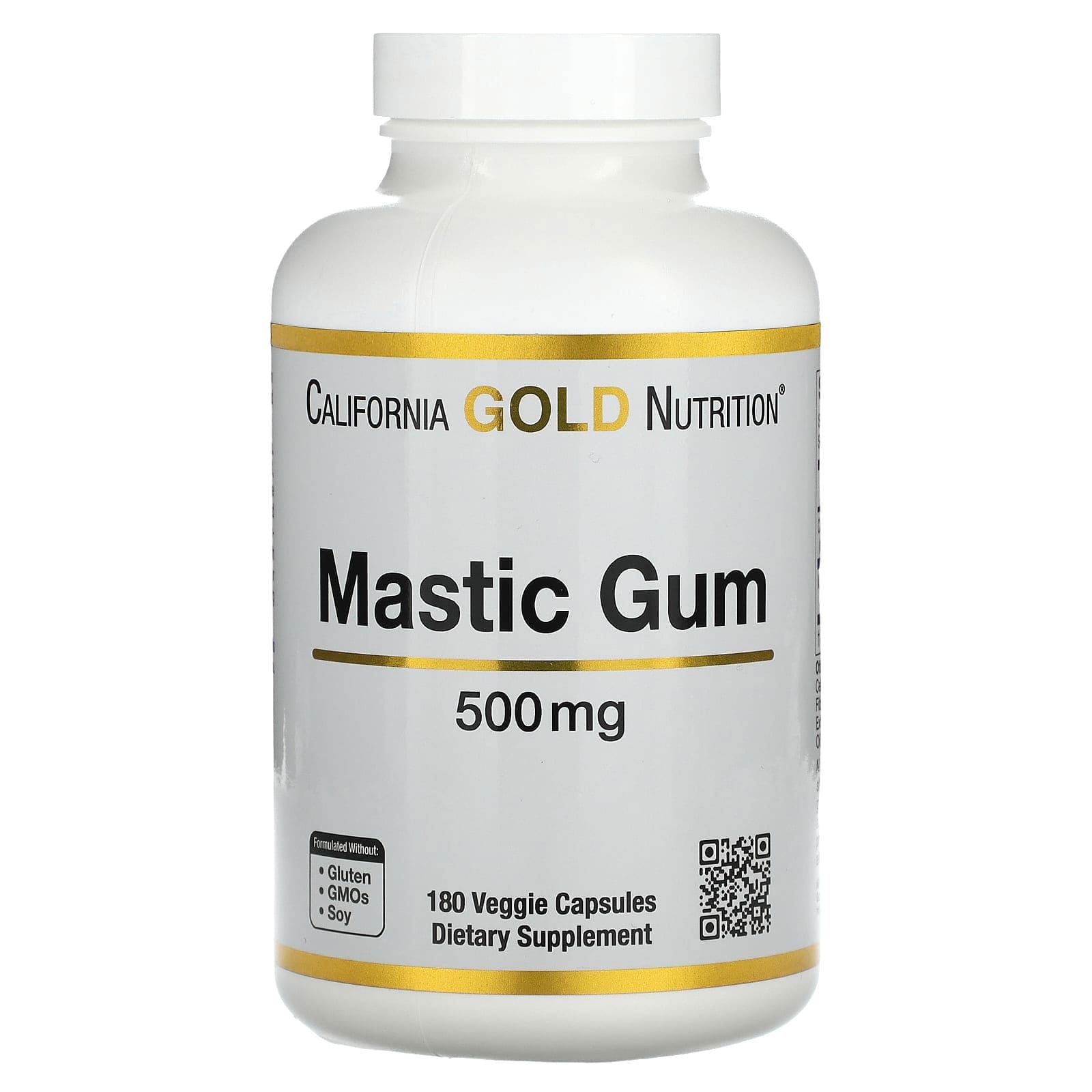 California Gold Nutrition, Almáciga, 500 mg, 180 cápsulas vegetales