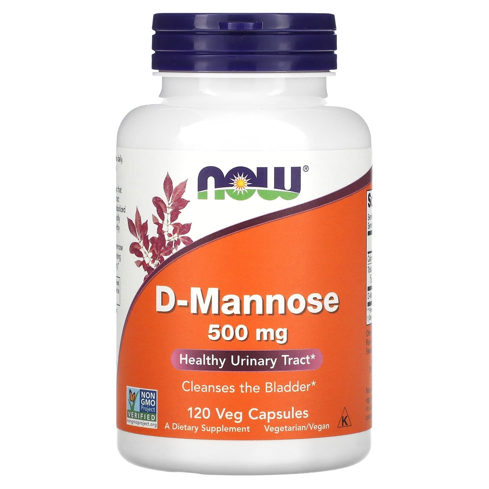 NOW Foods, D-Manosa, 500 mg, 120 cápsulas vegetarianas