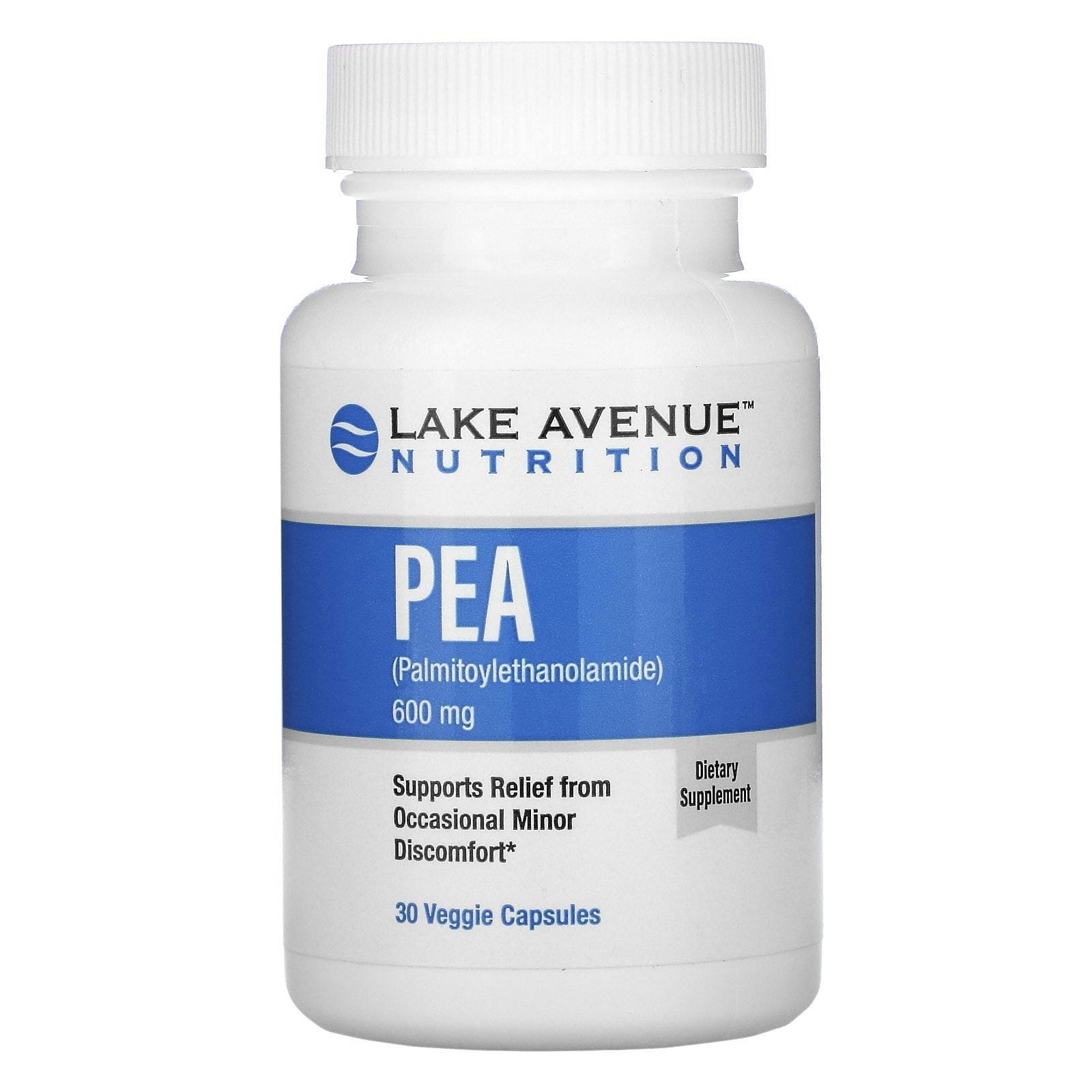 Lake Avenue Nutrition, PEA (palmitoiletanolamida), 300 mg, 30 cápsulas vegetales