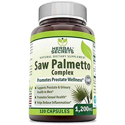Herbal Secrets Saw Palmetto Complex 1200 Mg 120 Cápsulas – Soporta la salud urinaria y de próstata en los hombres* – Promueve la salud sexual* – Ayuda a reducir la inflamación*