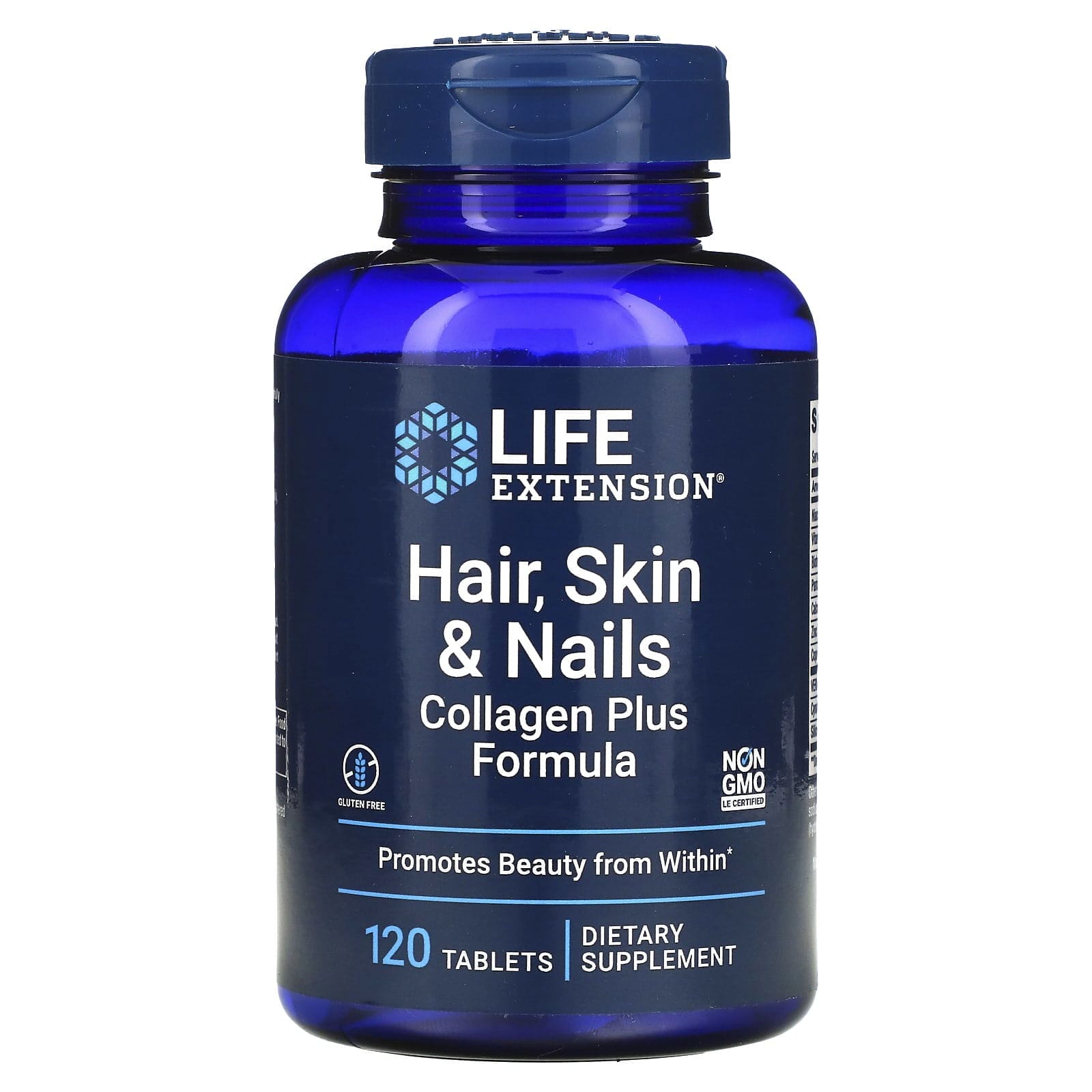 Life Extension, Cabello, piel y uñas, Fórmula con colágeno más, 120 comprimidos