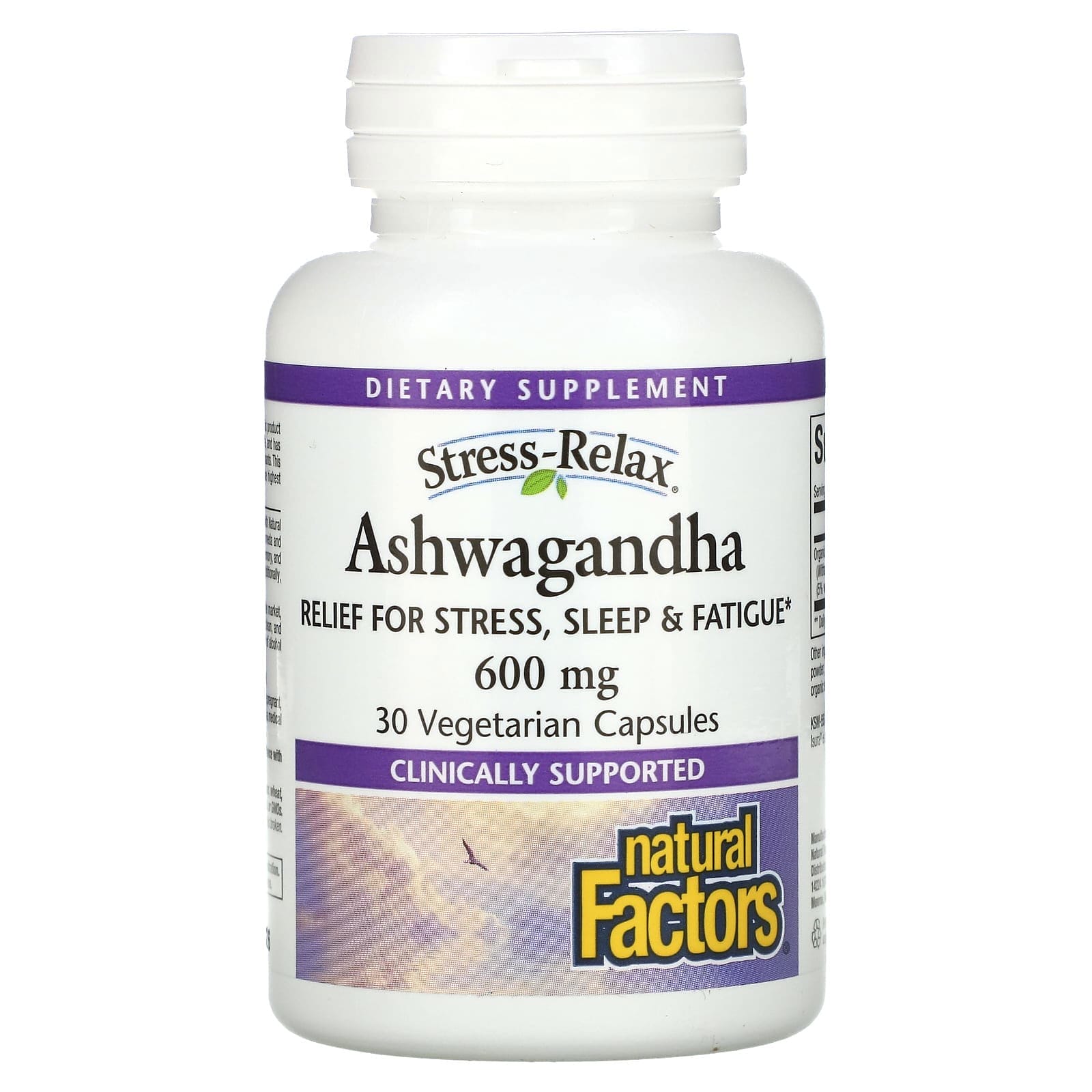 Natural Factors, Stress-Relax, Ginseng indio, 600 mg, 30 cápsulas vegetales