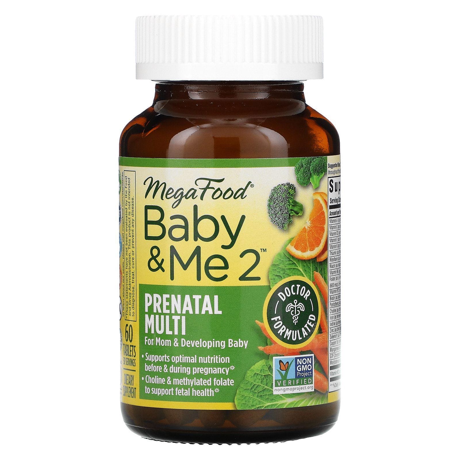 MegaFood, Baby & Me 2 Prenatal, 60 comprimidos