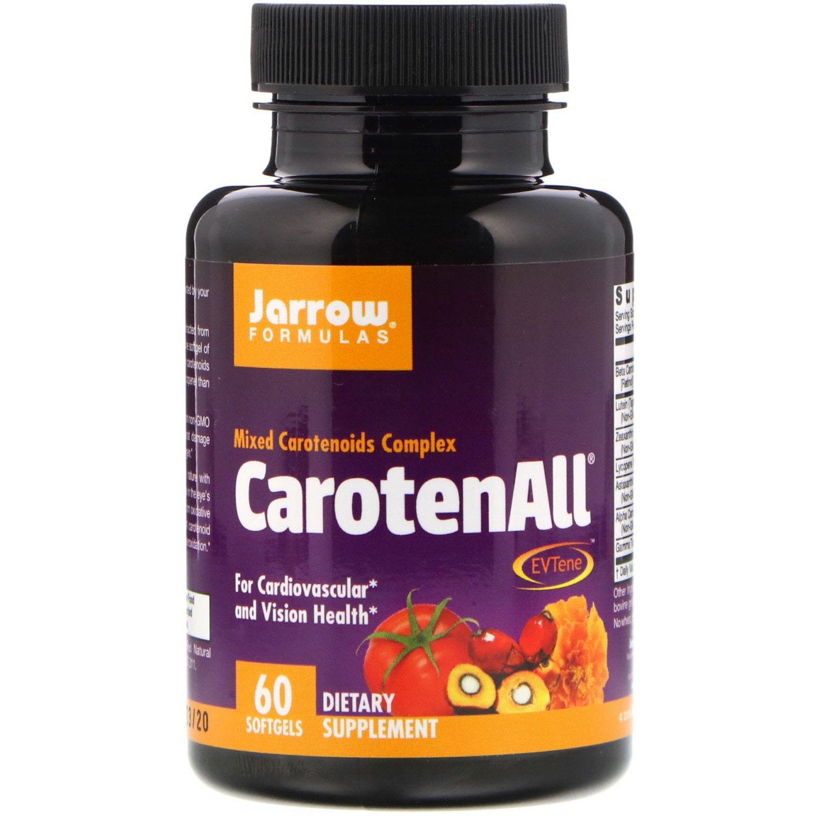 Jarrow Formulas, CarotenALL, mezcla de complejo de carotenoides, 60 cápsulas de gel