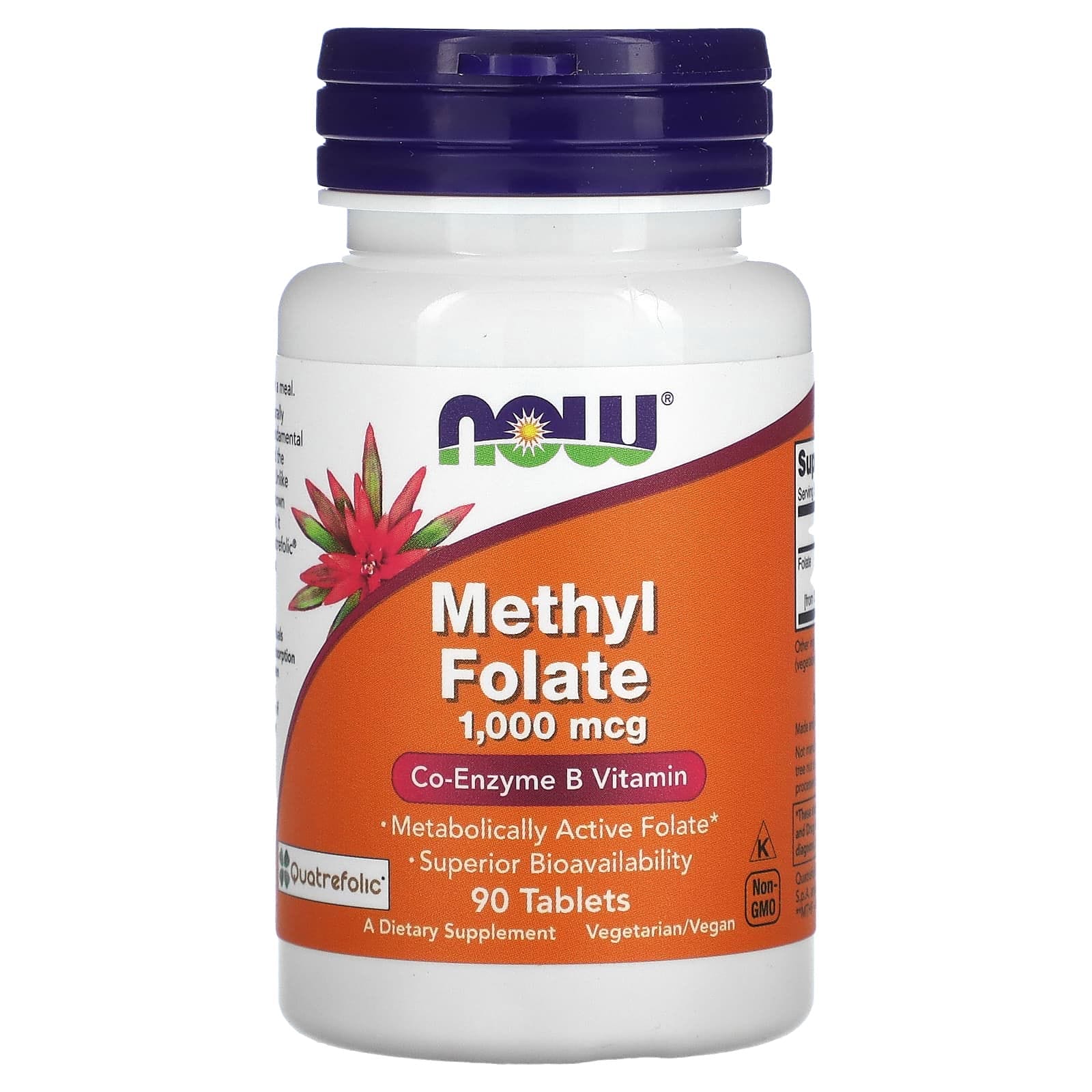 NOW Foods, Metilfolato, 1000 mcg, 90 comprimidos