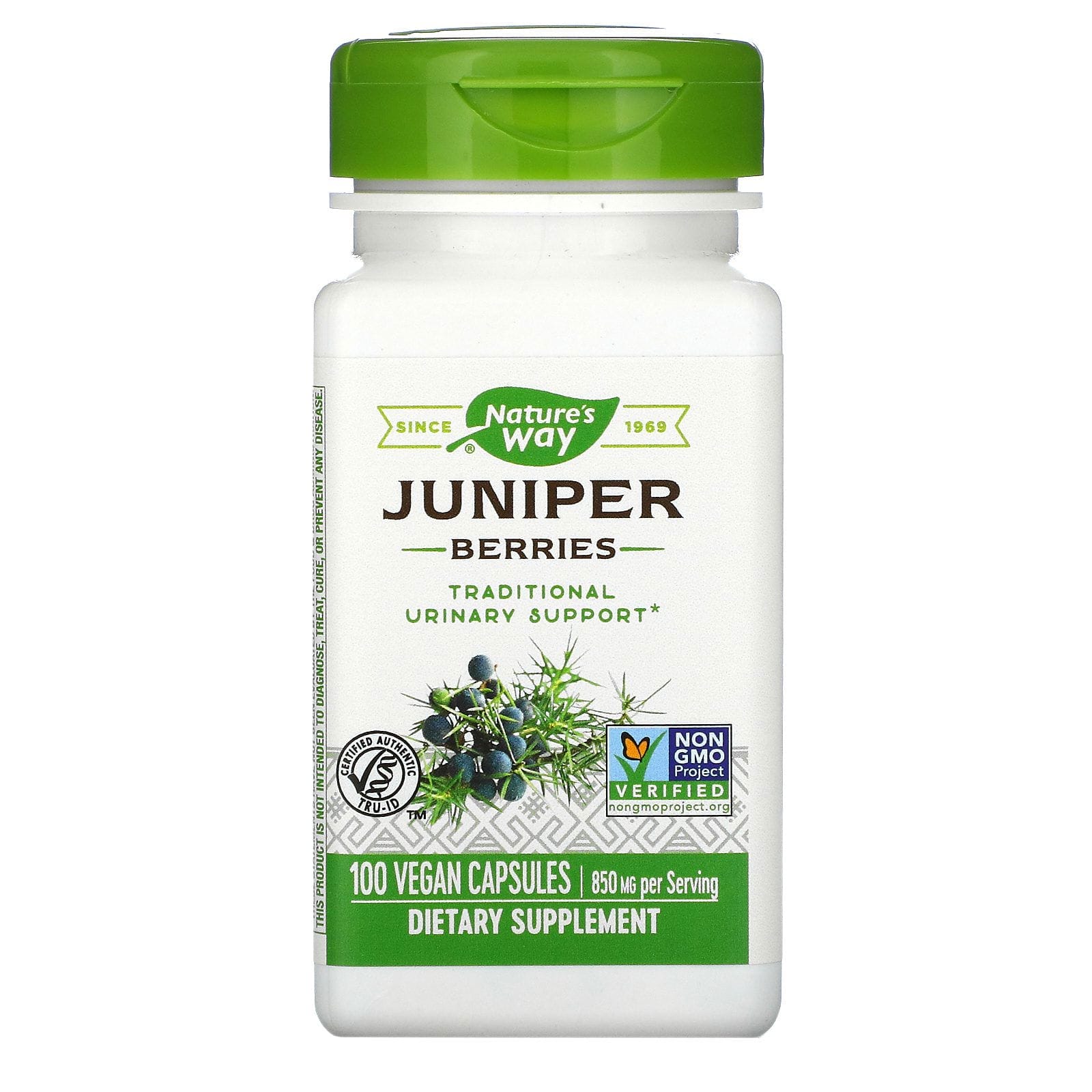 Nature's Way, Juniper Berries, 850 mg, 100 Vegan Capsules